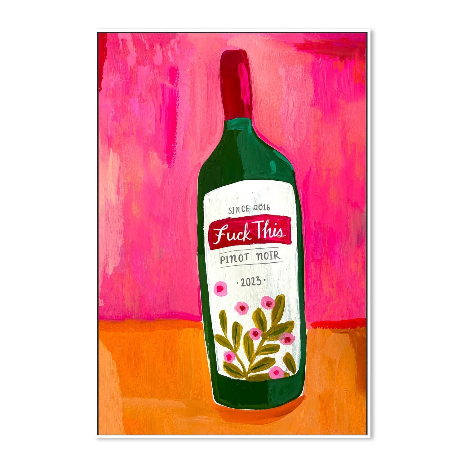 wall-art-print-canvas-poster-framed-F#ck This Pinot , By Kelly Angelovic-5