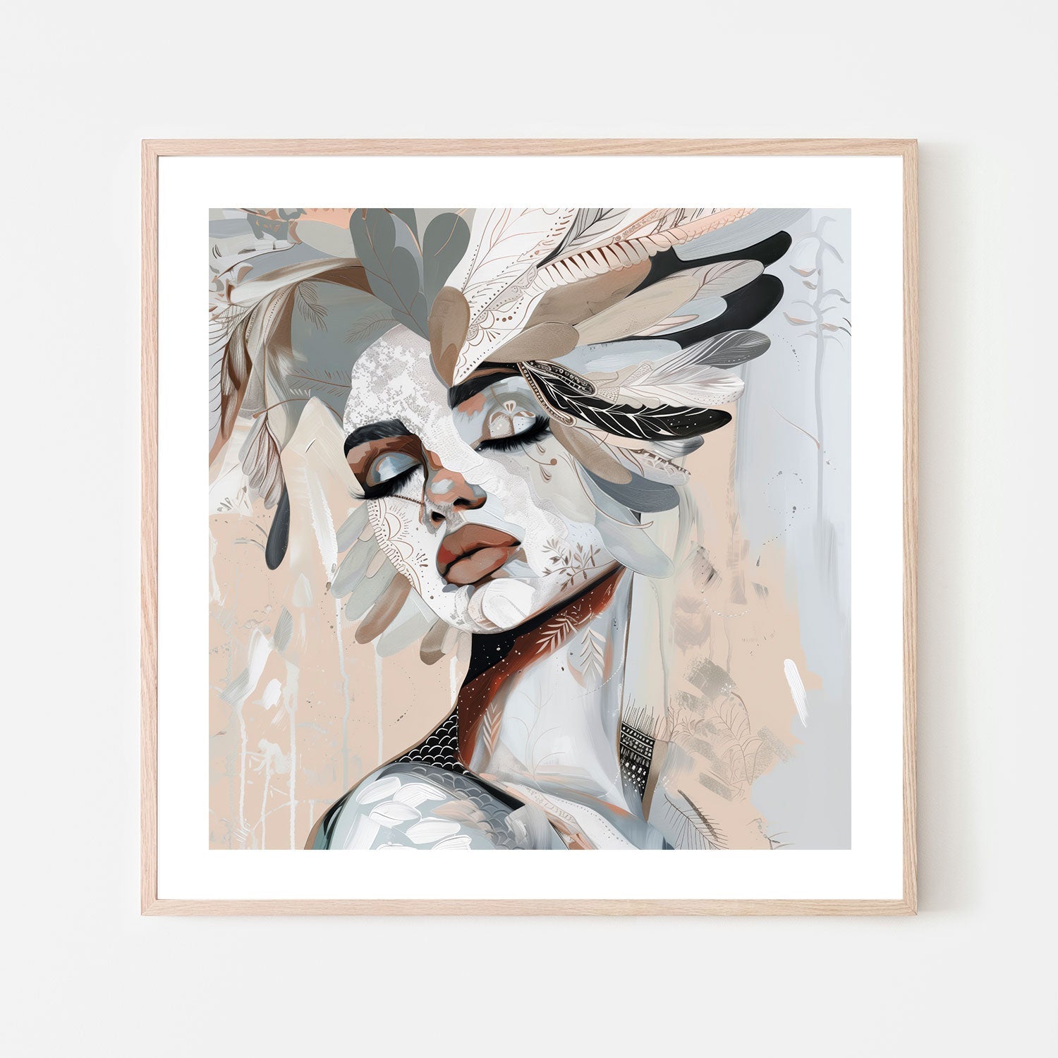 wall-art-print-canvas-poster-framed-Feather , By Bella Eve-6