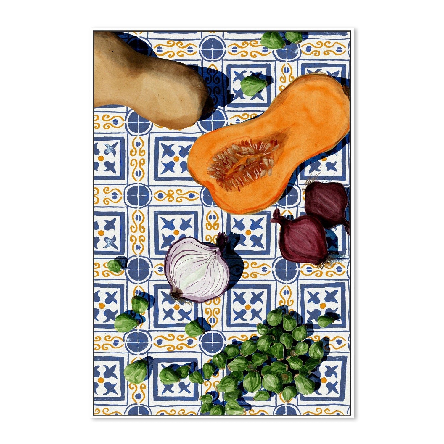 wall-art-print-canvas-poster-framed-February Vegetables , By Eva Halfers-5