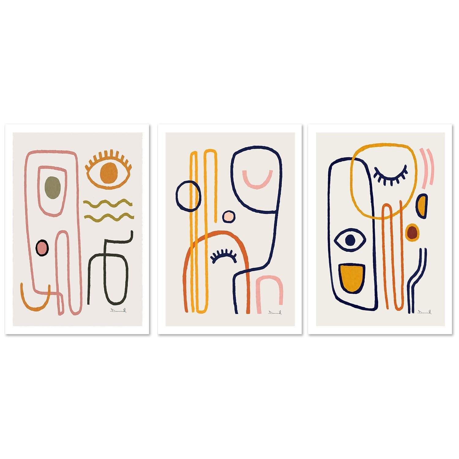 Feel Good, Set Of 3, By Dan Hobday