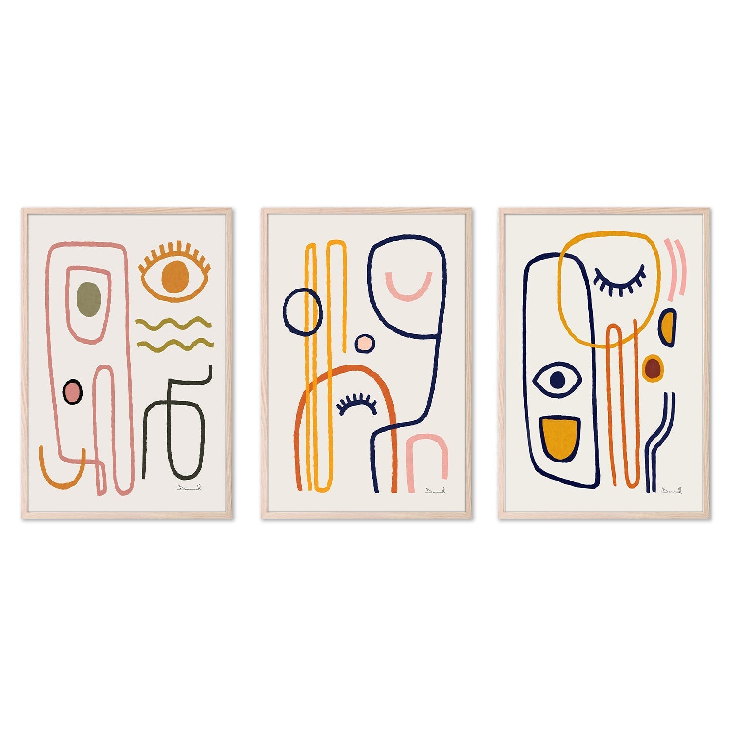 Feel Good, Set Of 3, By Dan Hobday