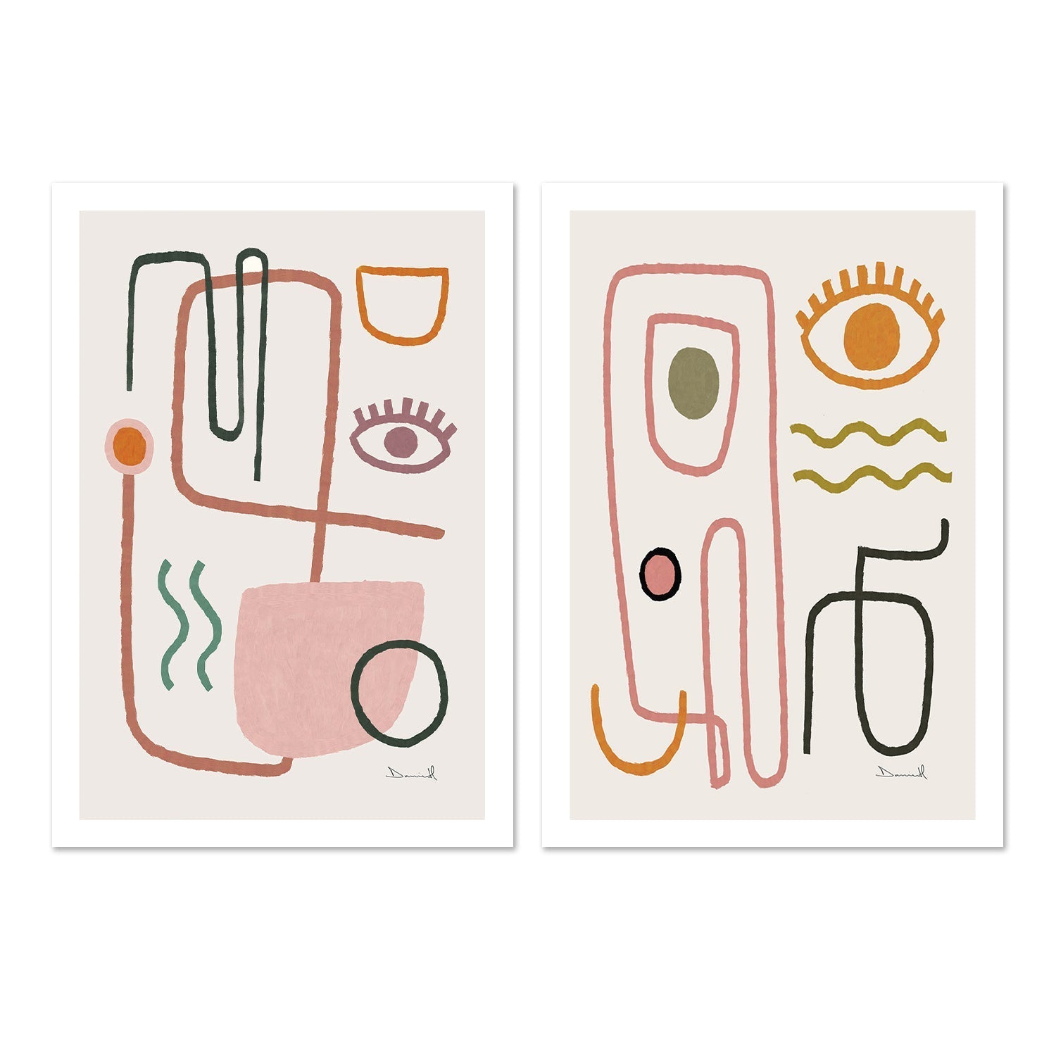 Feel Good, Style A, Set Of 2, By Dan Hobday