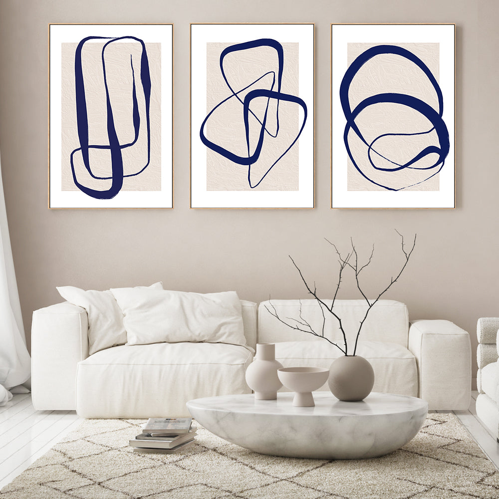 wall-art-print-canvas-poster-framed-Feeling Of Patience, Style A, B & C, Set Of 3, By Sally Ann Moss-GIOIA-WALL-ART