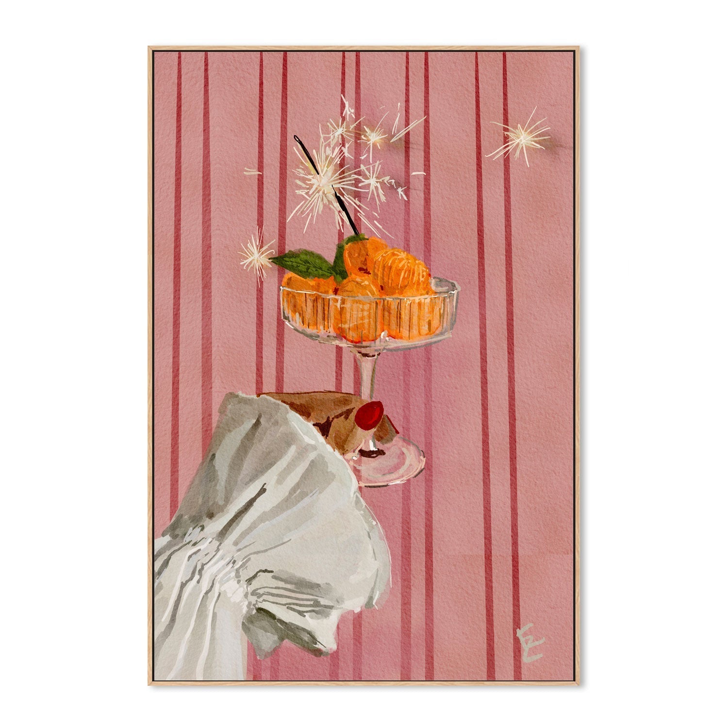 wall-art-print-canvas-poster-framed-Festive Tangerine , By Ekaterina Zagorska-4