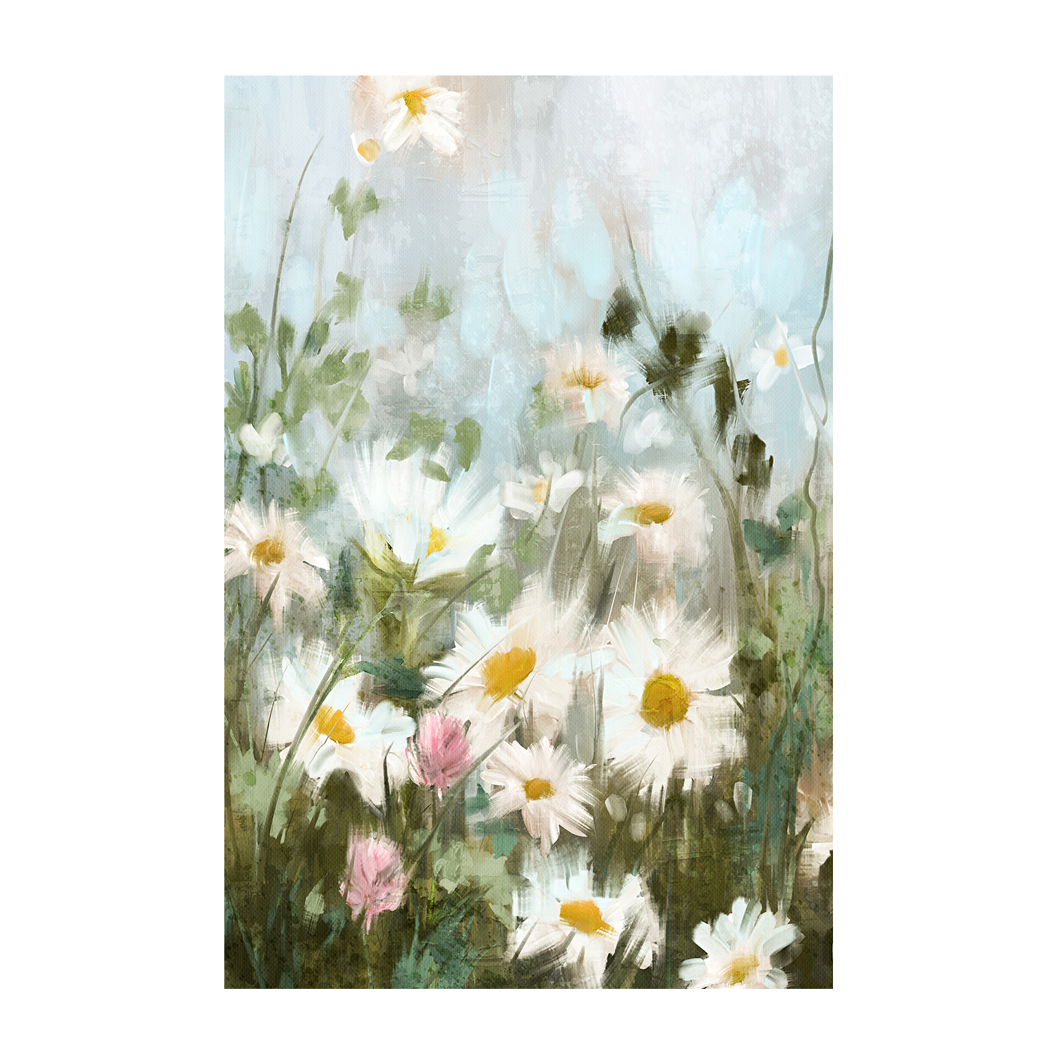 wall-art-print-canvas-poster-framed-Field Of Daisies, Style A & B, Set Of 2 , By Nina Blue-7