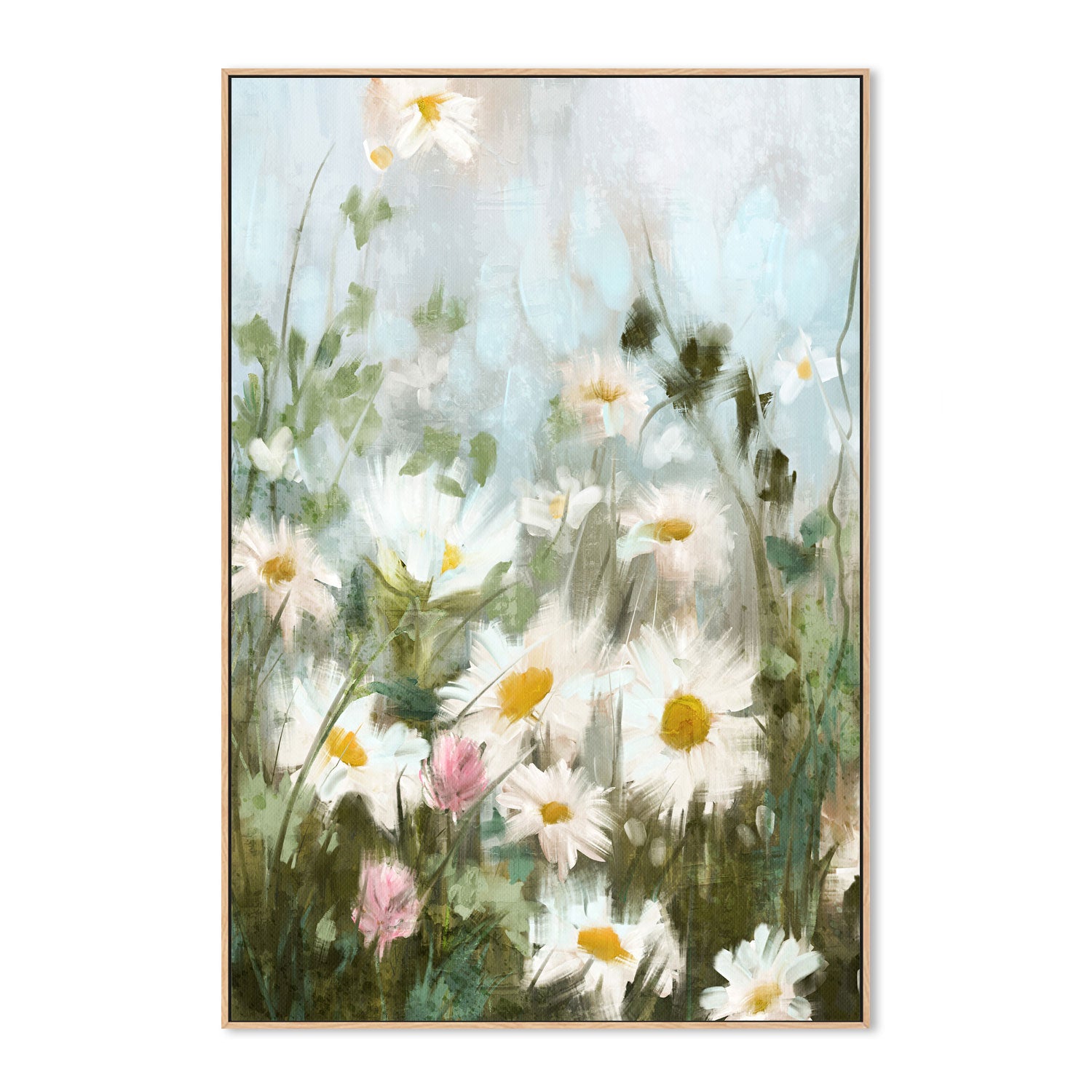 wall-art-print-canvas-poster-framed-Field Of Daisies, Style A , By Nina Blue-4