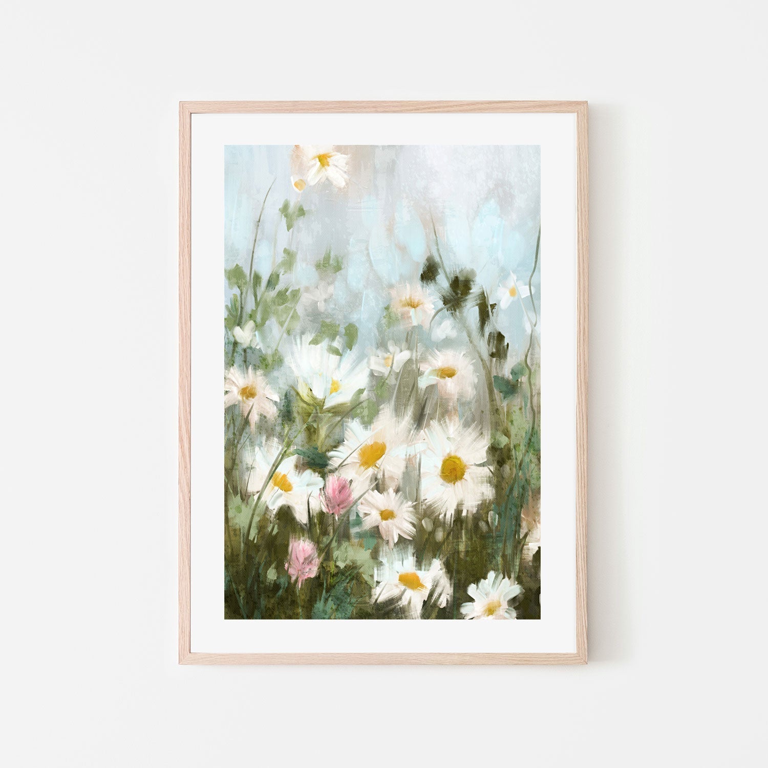 wall-art-print-canvas-poster-framed-Field Of Daisies, Style A , By Nina Blue-6