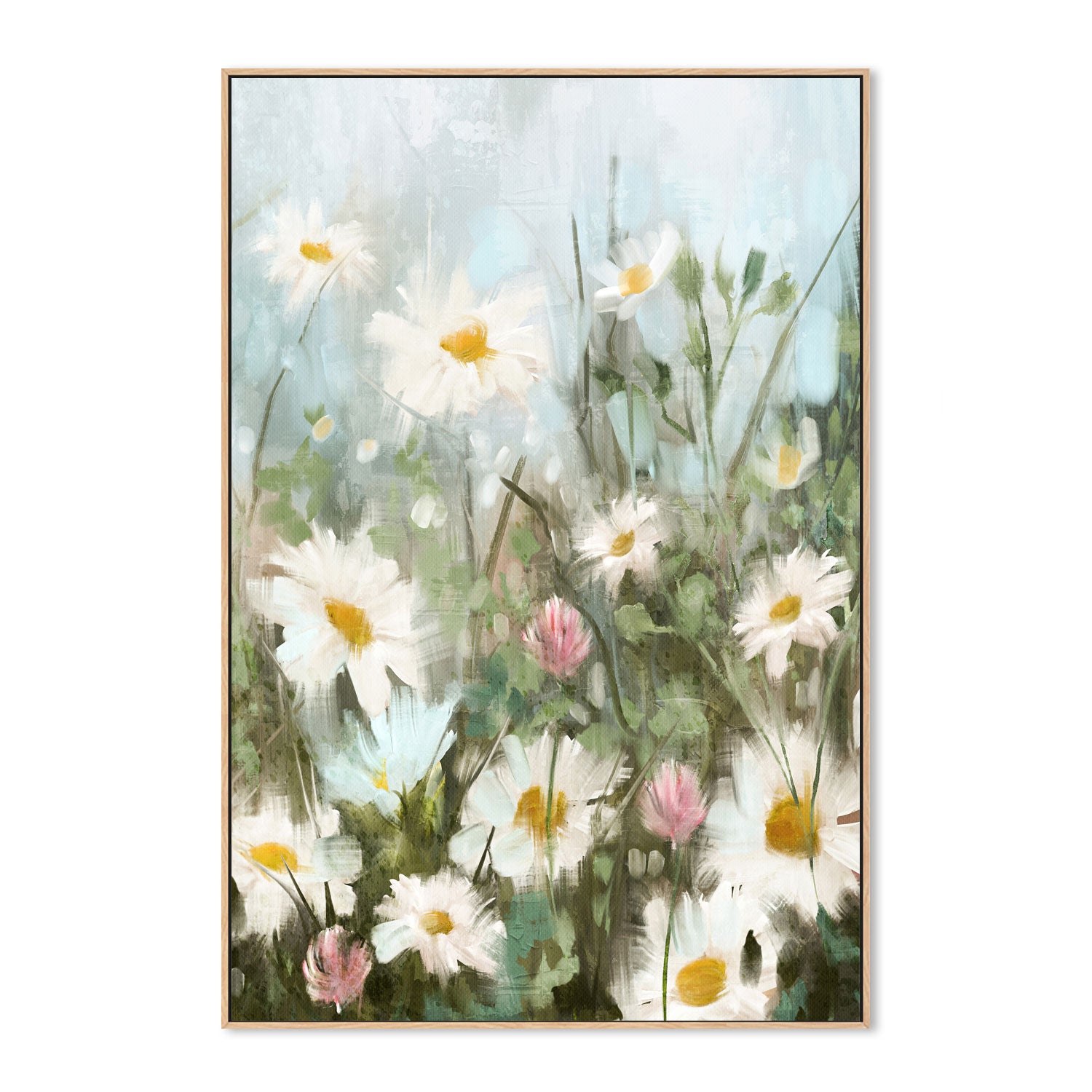 wall-art-print-canvas-poster-framed-Field Of Daisies, Style B , By Nina Blue-4