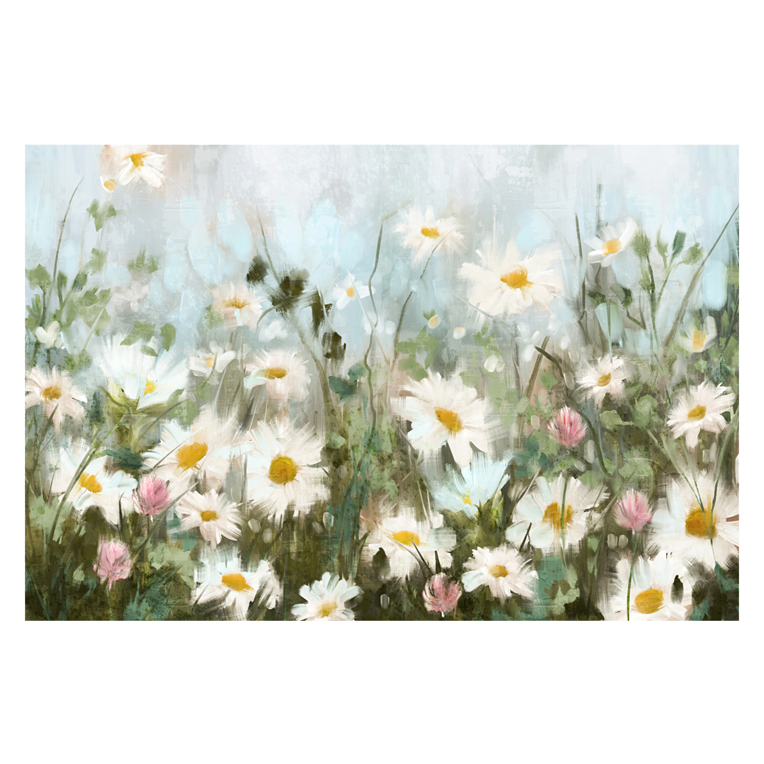 wall-art-print-canvas-poster-framed-Field Of Daisies, Style C , By Nina Blue-1