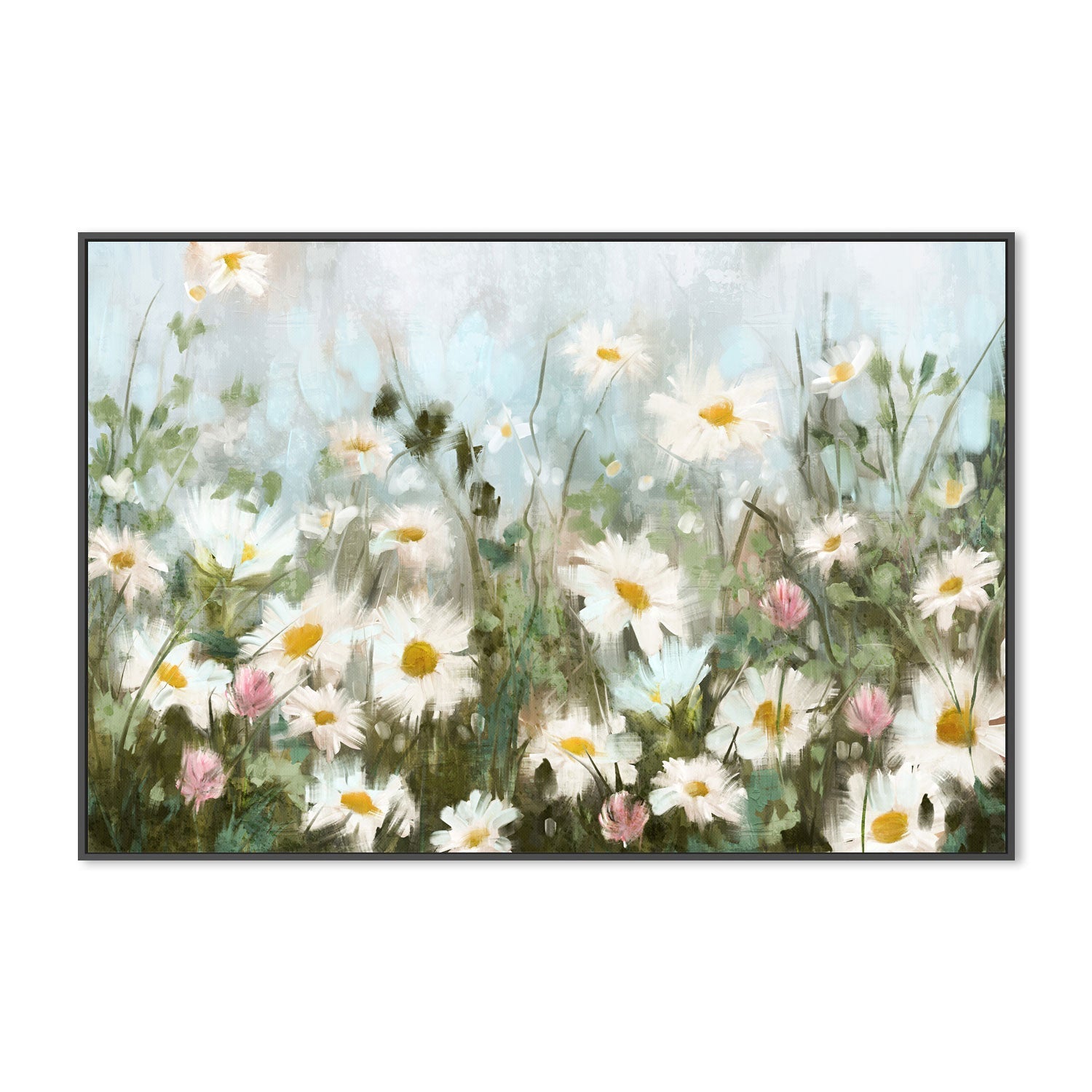 wall-art-print-canvas-poster-framed-Field Of Daisies, Style C , By Nina Blue-3