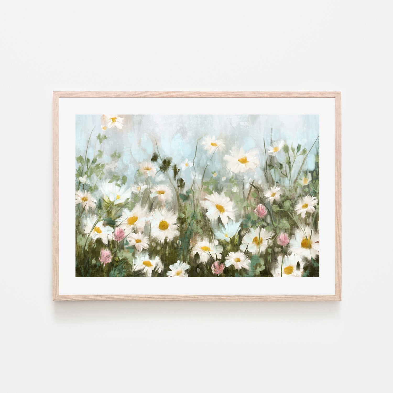 wall-art-print-canvas-poster-framed-Field Of Daisies, Style C , By Nina Blue-6