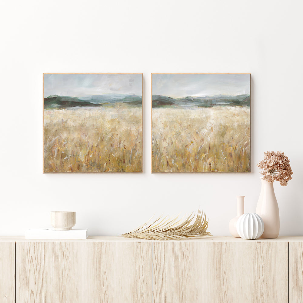 wall-art-print-canvas-poster-framed-Field of Gold, Style A & B, Set Of 2 , By Danhui Nai-7