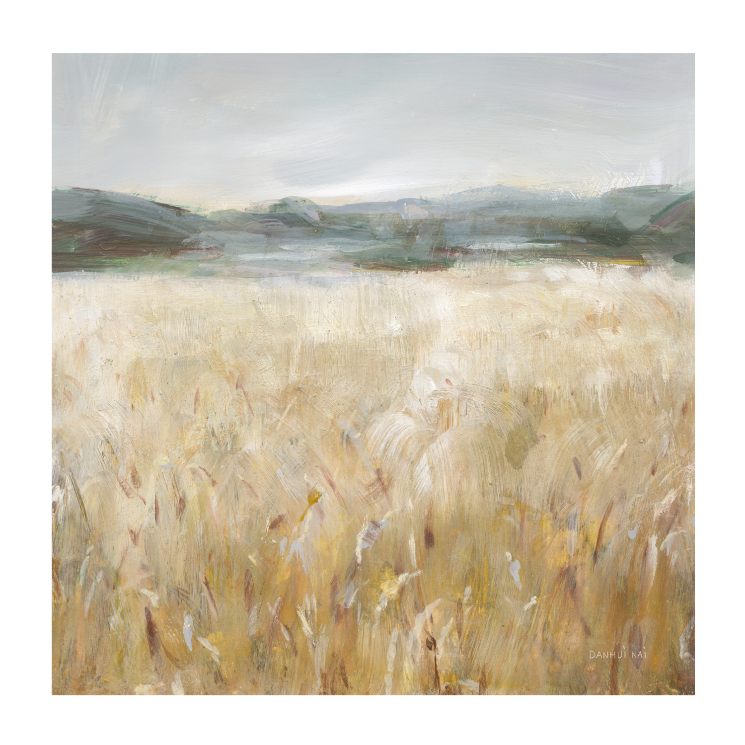 wall-art-print-canvas-poster-framed-Field of Gold, Style A & B, Set Of 2 , By Danhui Nai-9