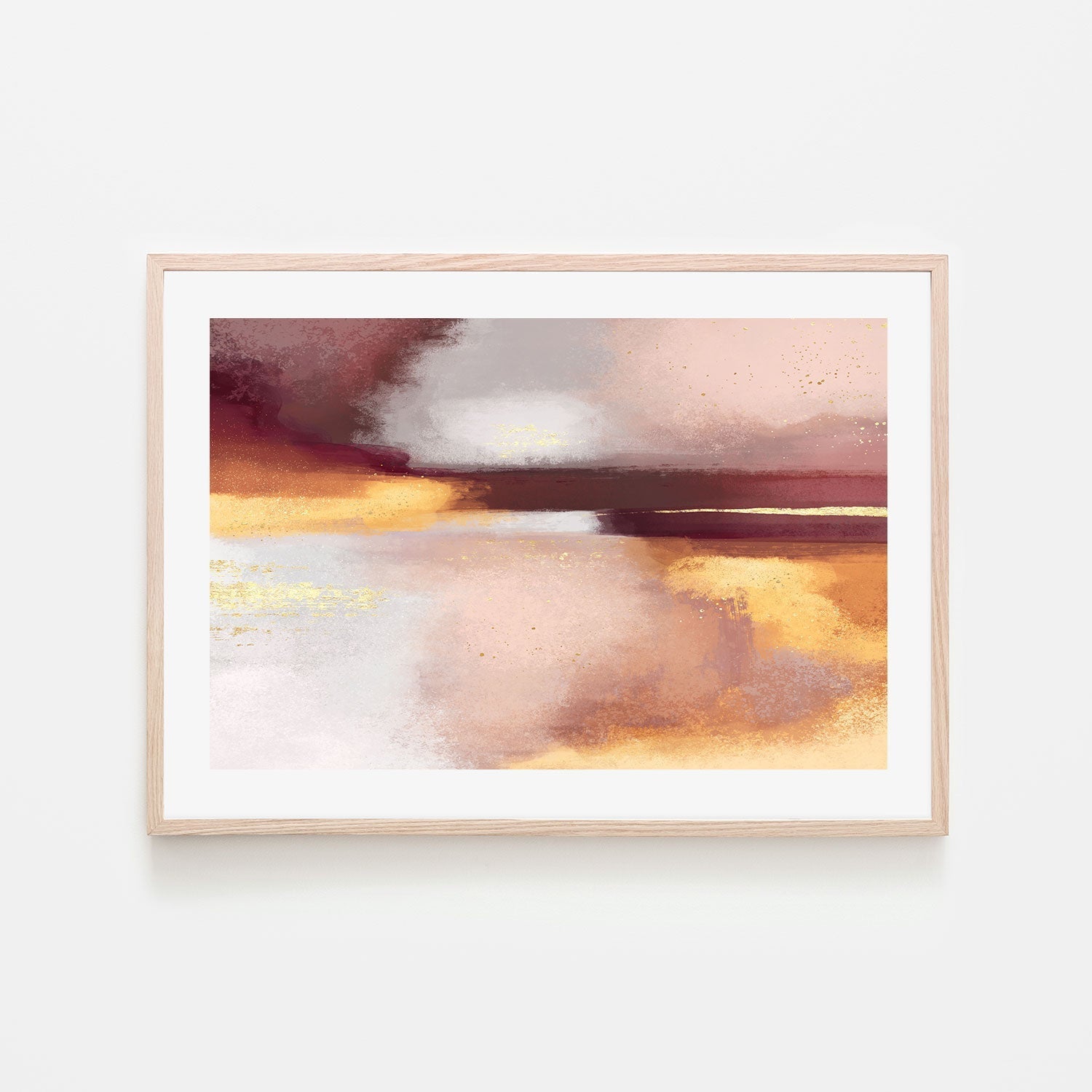 wall-art-print-canvas-poster-framed-Fiery Watercolour-GIOIA-WALL-ART