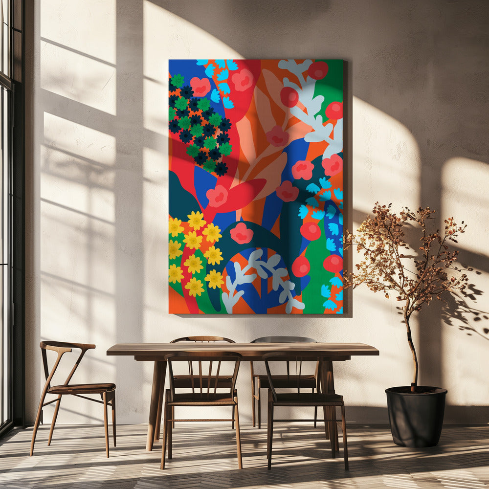 wall-art-print-canvas-poster-framed-Fiesta of Flowers , By Rafaela Mascaro-6