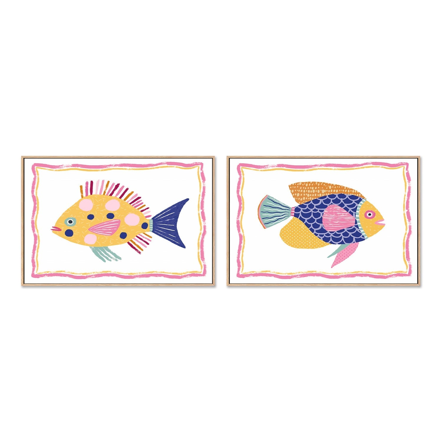 wall-art-print-canvas-poster-framed-Fish, Style A & B, Set of 2 , By Lisa Nohren-4