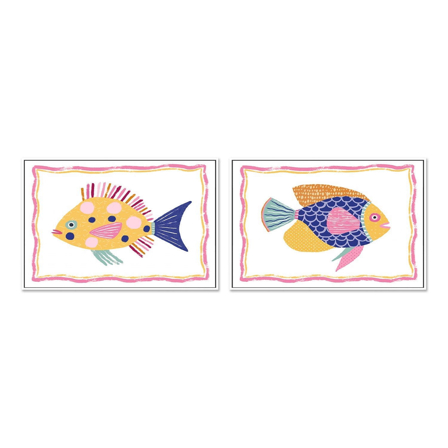 wall-art-print-canvas-poster-framed-Fish, Style A & B, Set of 2 , By Lisa Nohren-5