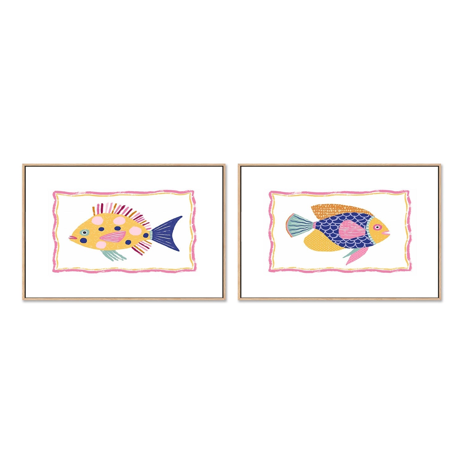 wall-art-print-canvas-poster-framed-Fish, Style A & B, Set of 2 , By Lisa Nohren-6