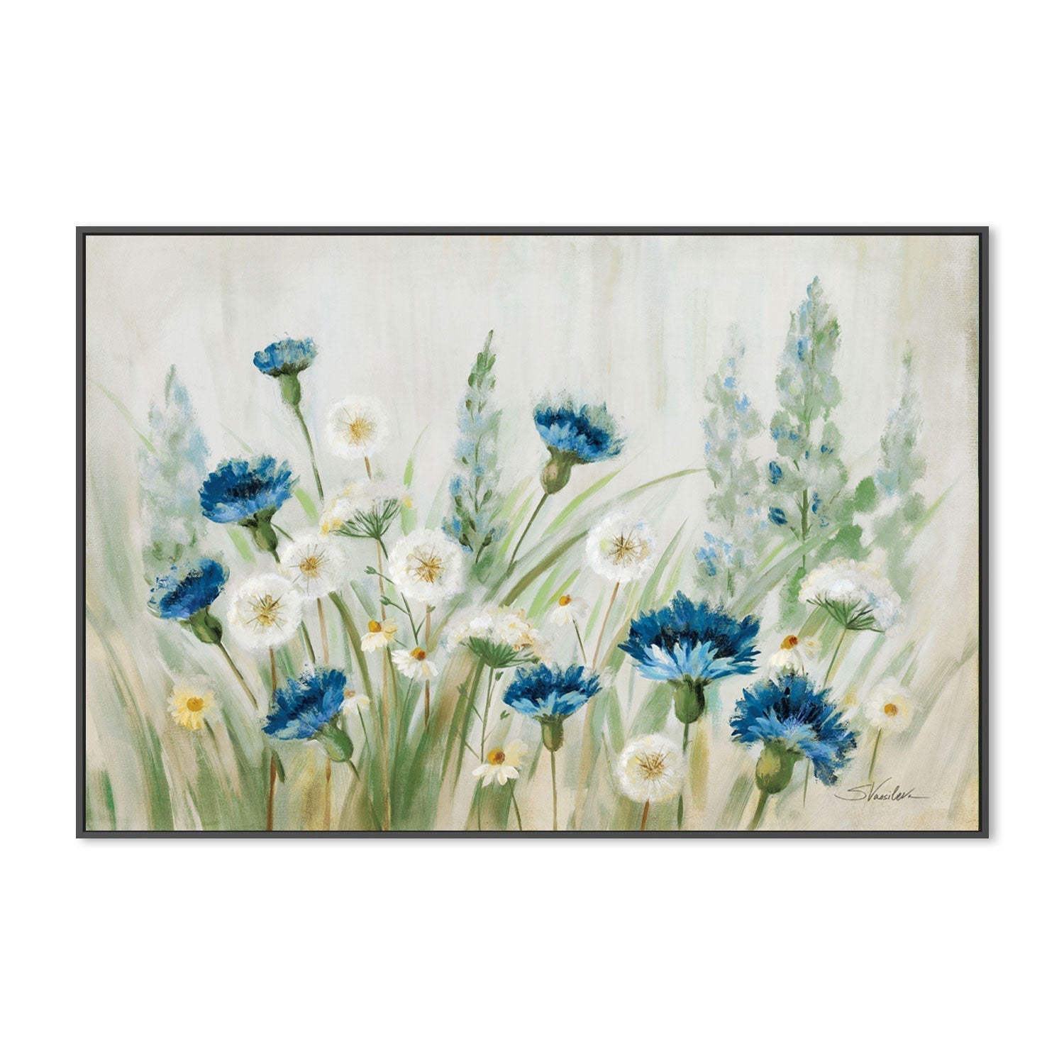 wall-art-print-canvas-poster-framed-Fleurs des Champs-by-Silvia Vassileva-Gioia Wall Art