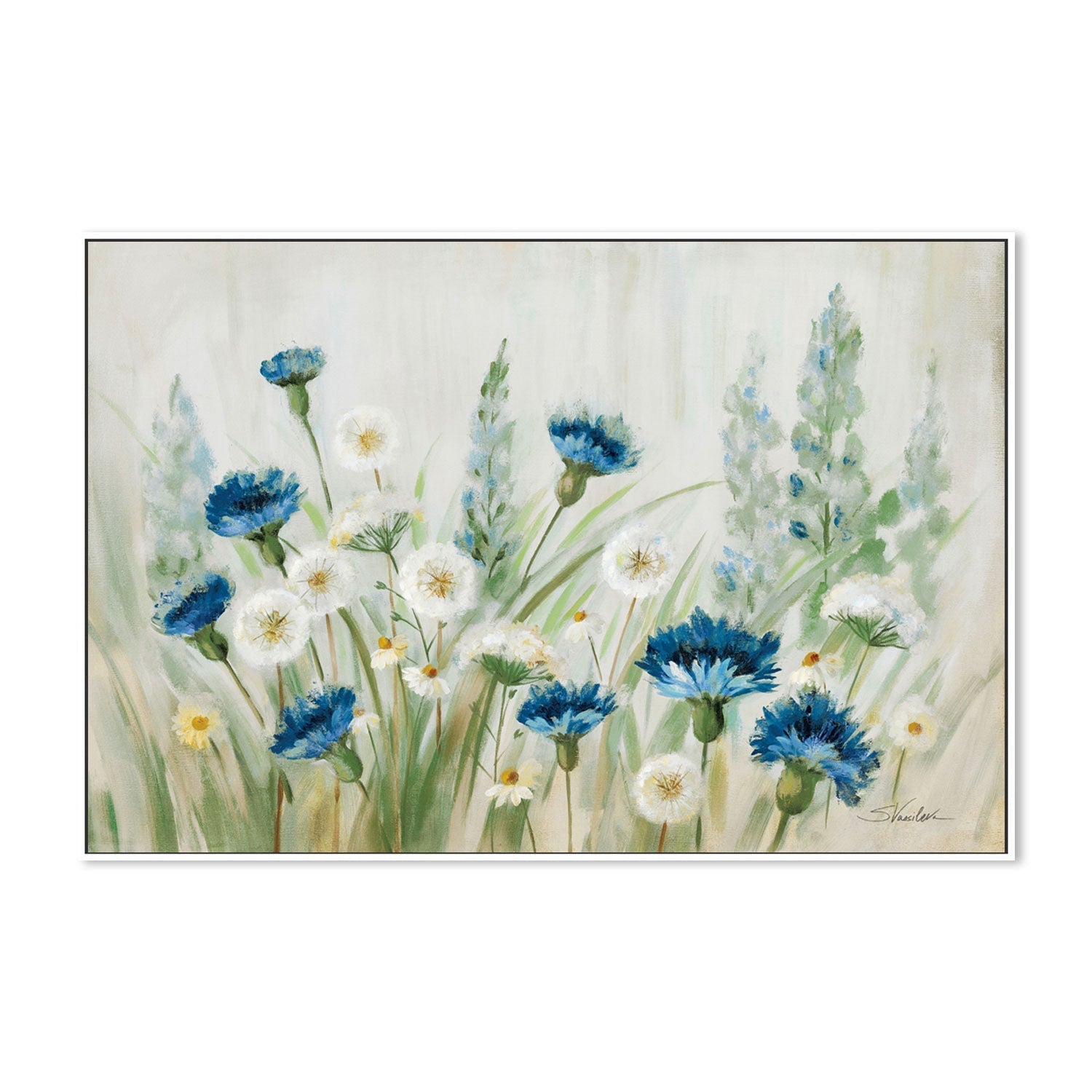 wall-art-print-canvas-poster-framed-Fleurs des Champs-by-Silvia Vassileva-Gioia Wall Art