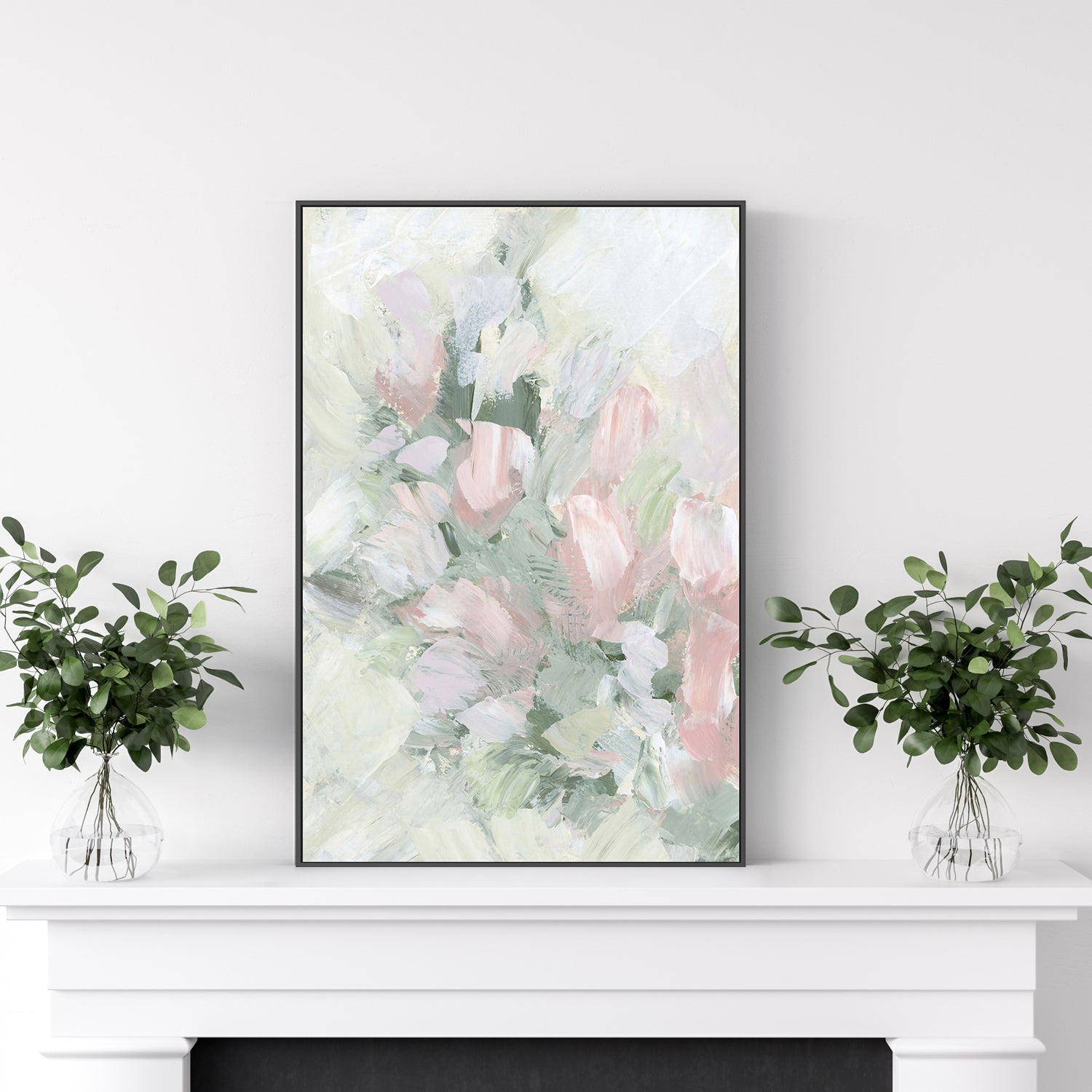 wall-art-print-canvas-poster-framed-Floral Assortment In Pastel, Style C-by-Emily Wood-Gioia Wall Art