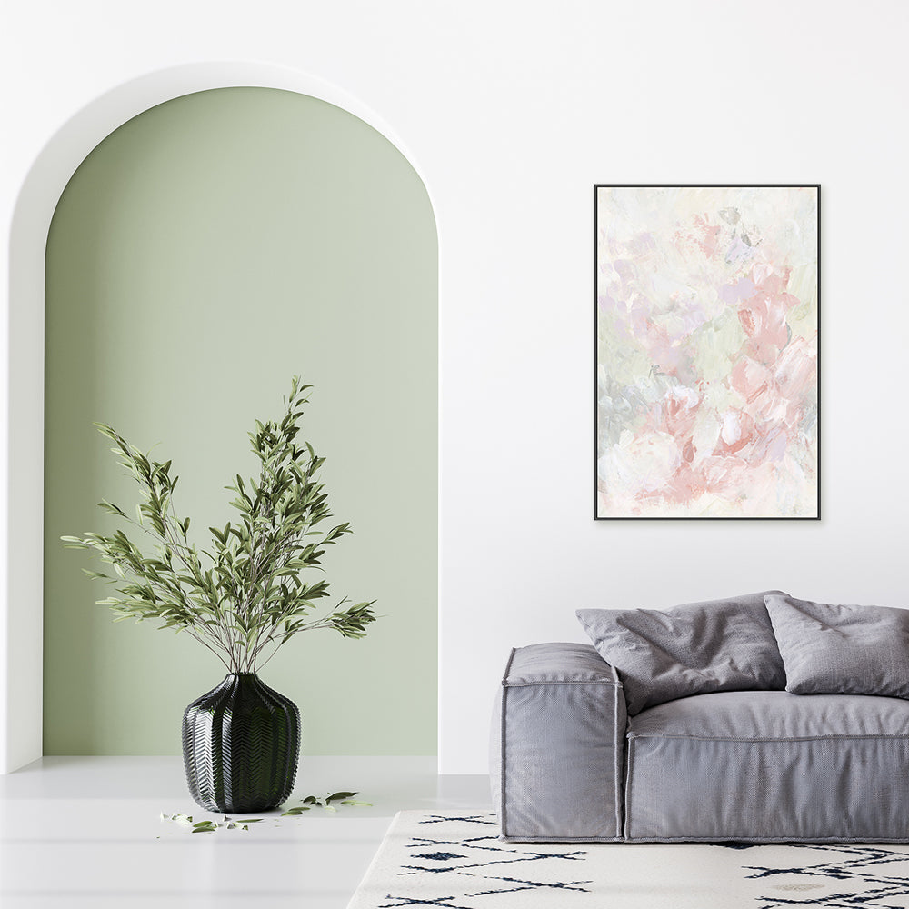 wall-art-print-canvas-poster-framed-Floral Assortment In Pastel, Style G-by-Emily Wood-Gioia Wall Art