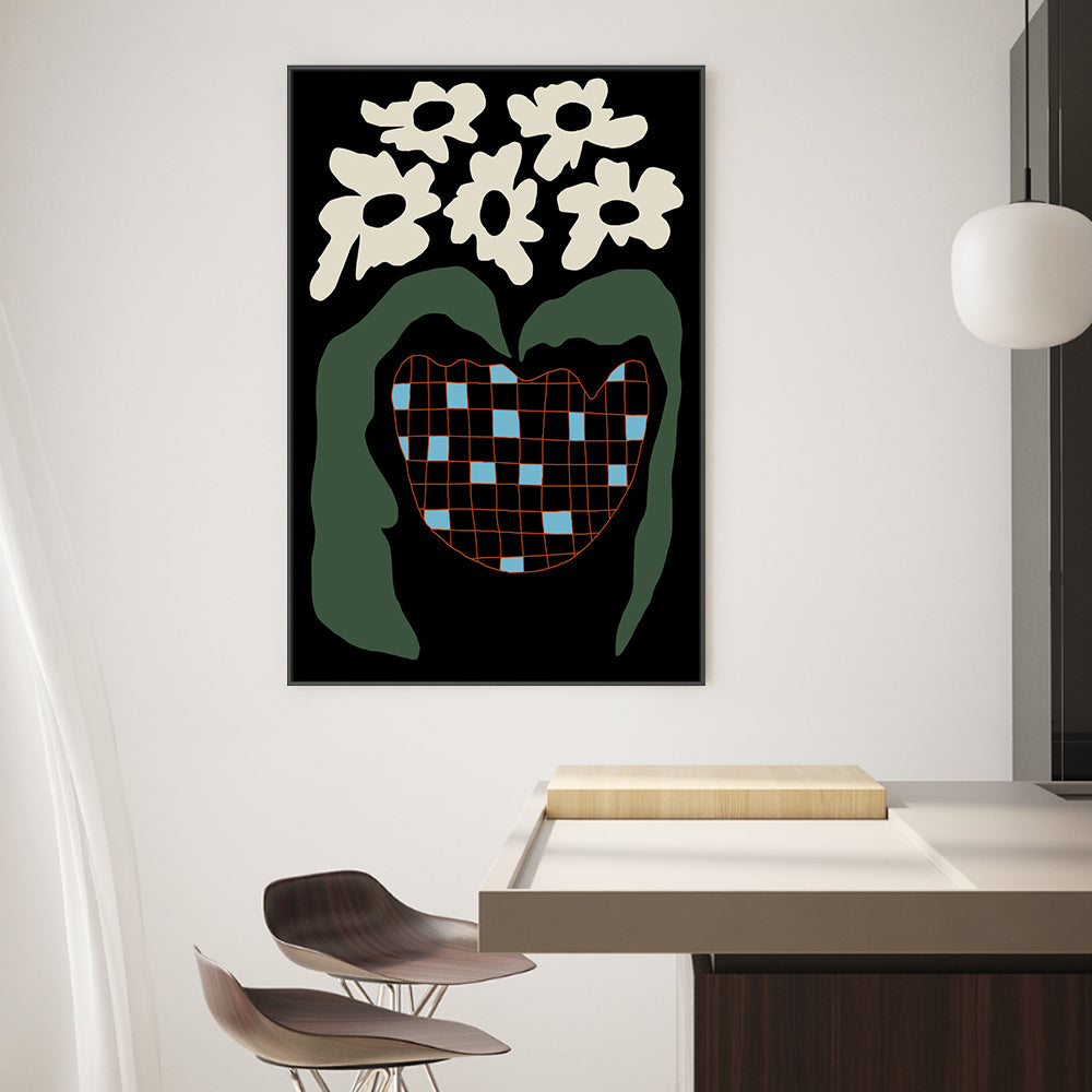 wall-art-print-canvas-poster-framed-Floral Fun Night , By Miho Art Studio , By Miho Art Studio-2