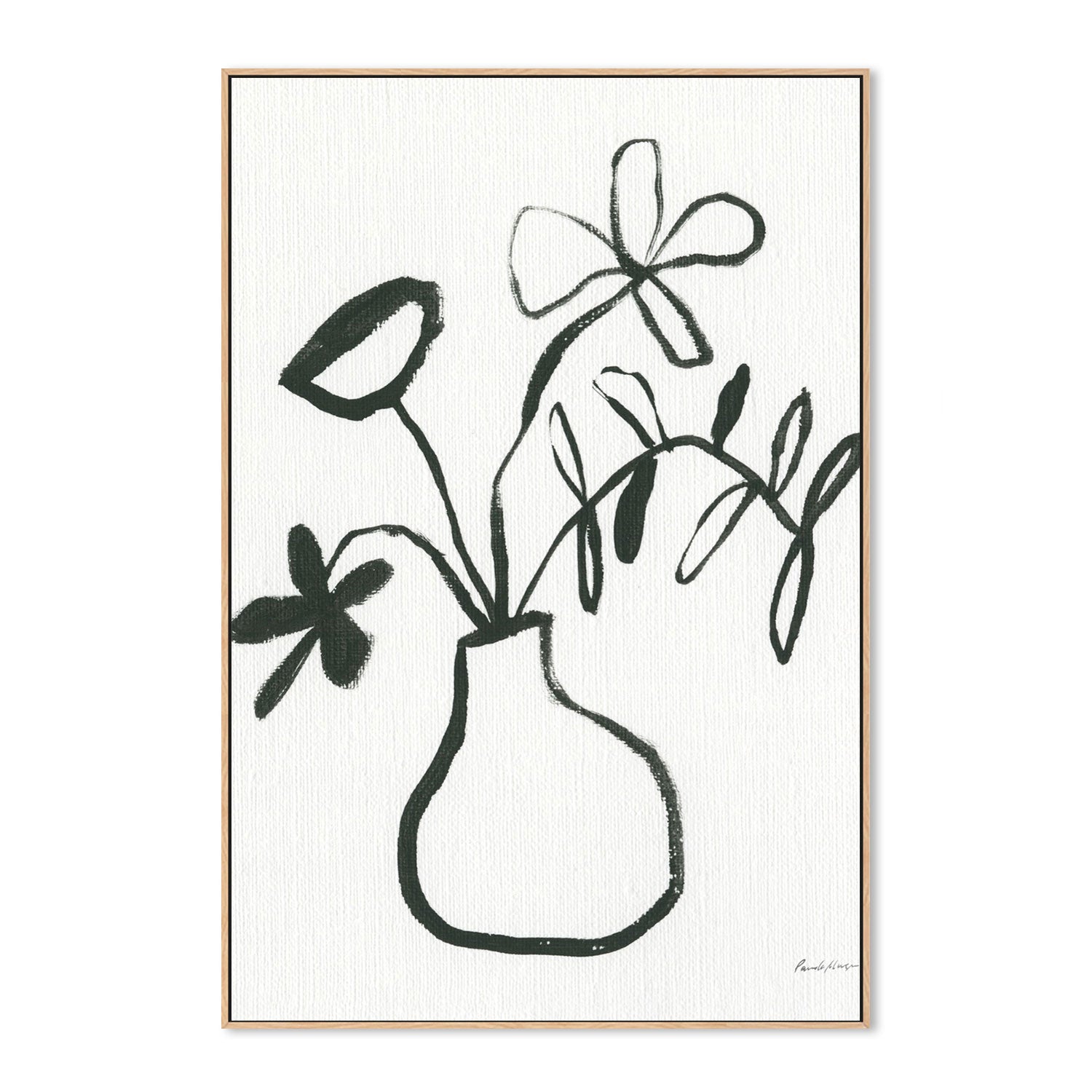 wall-art-print-canvas-poster-framed-Floral Sketch, Style A-by-Pamela Munger-Gioia Wall Art