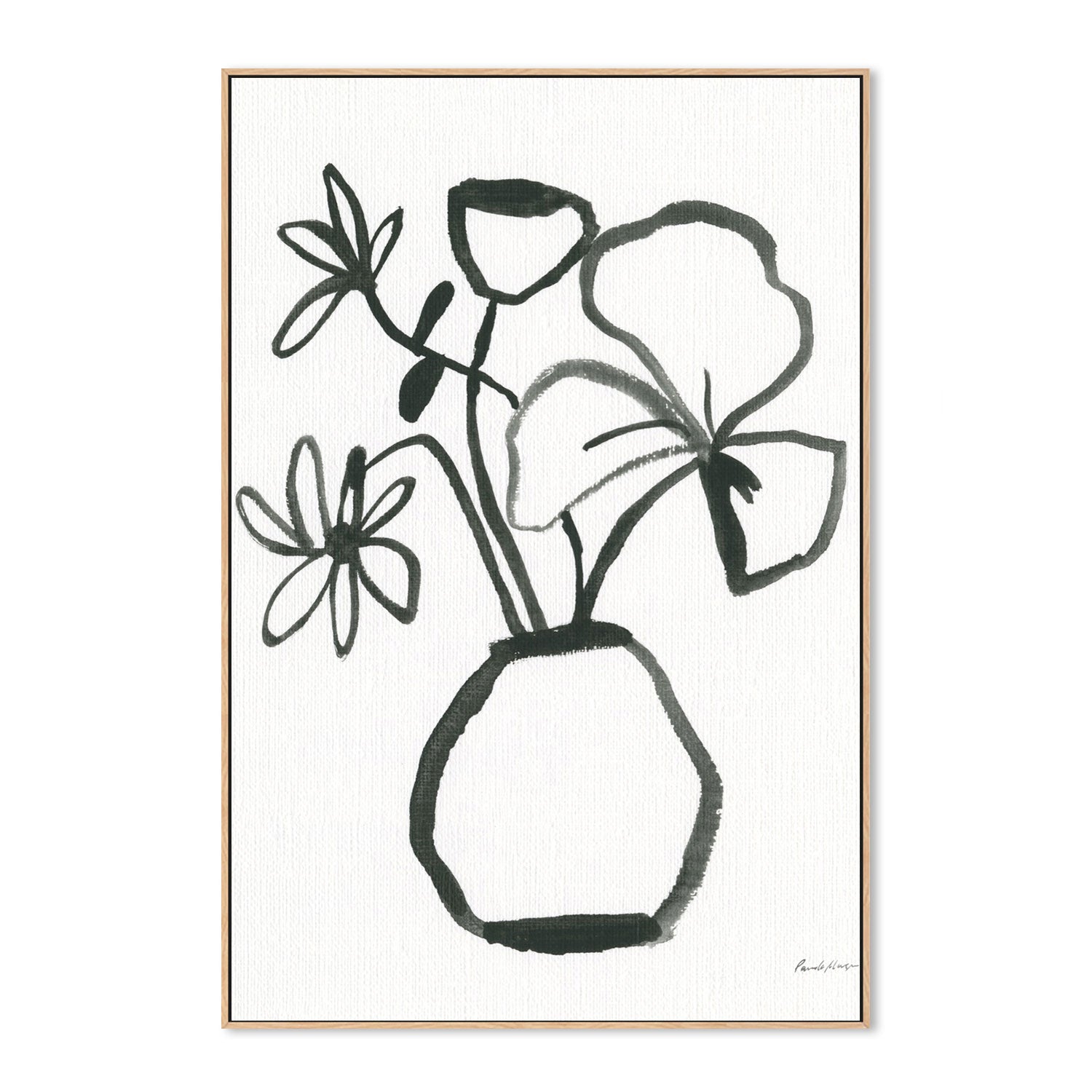 wall-art-print-canvas-poster-framed-Floral Sketch, Style B-by-Pamela Munger-Gioia Wall Art