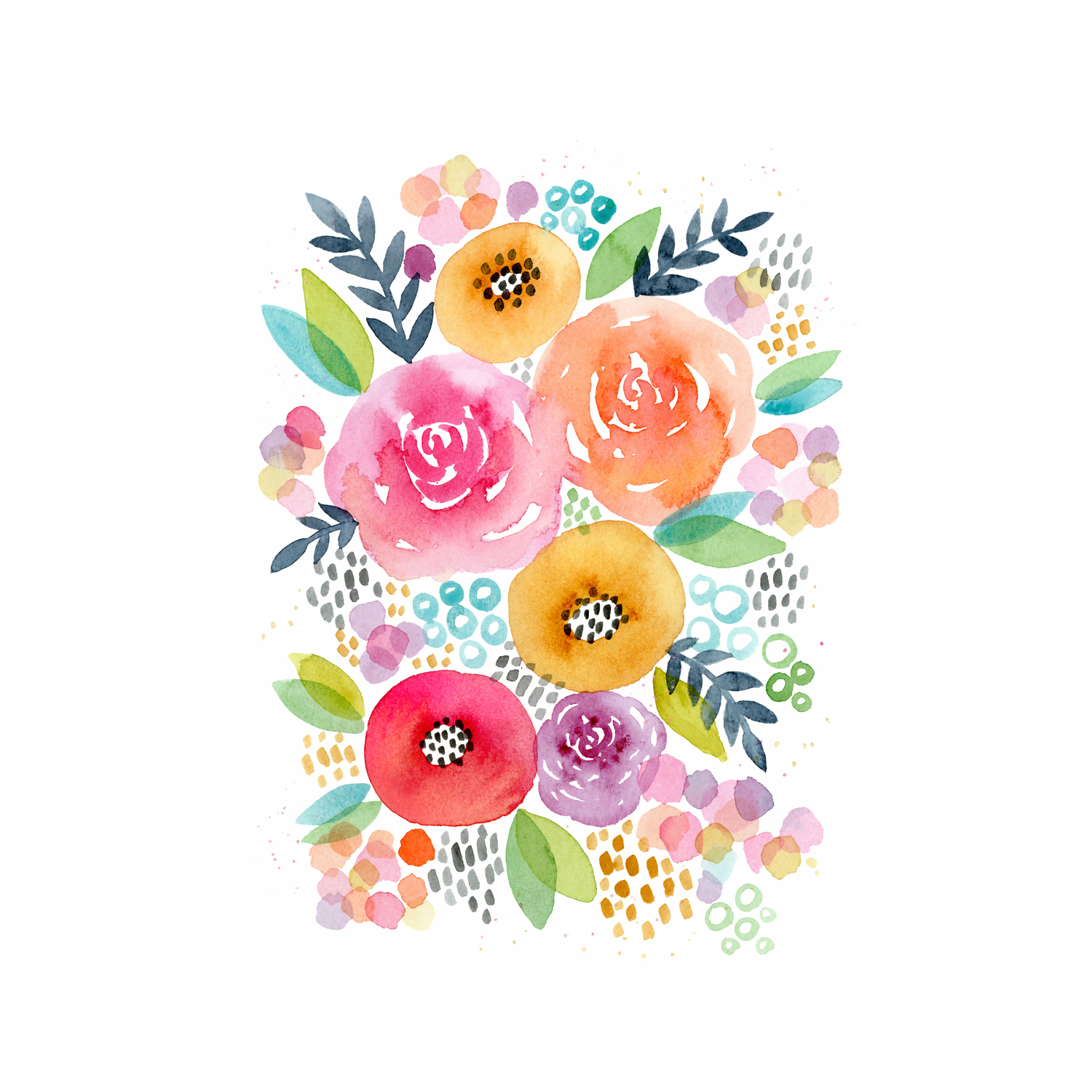 wall-art-print-canvas-poster-framed-Floral, Style B , By Lisa Nohren-1