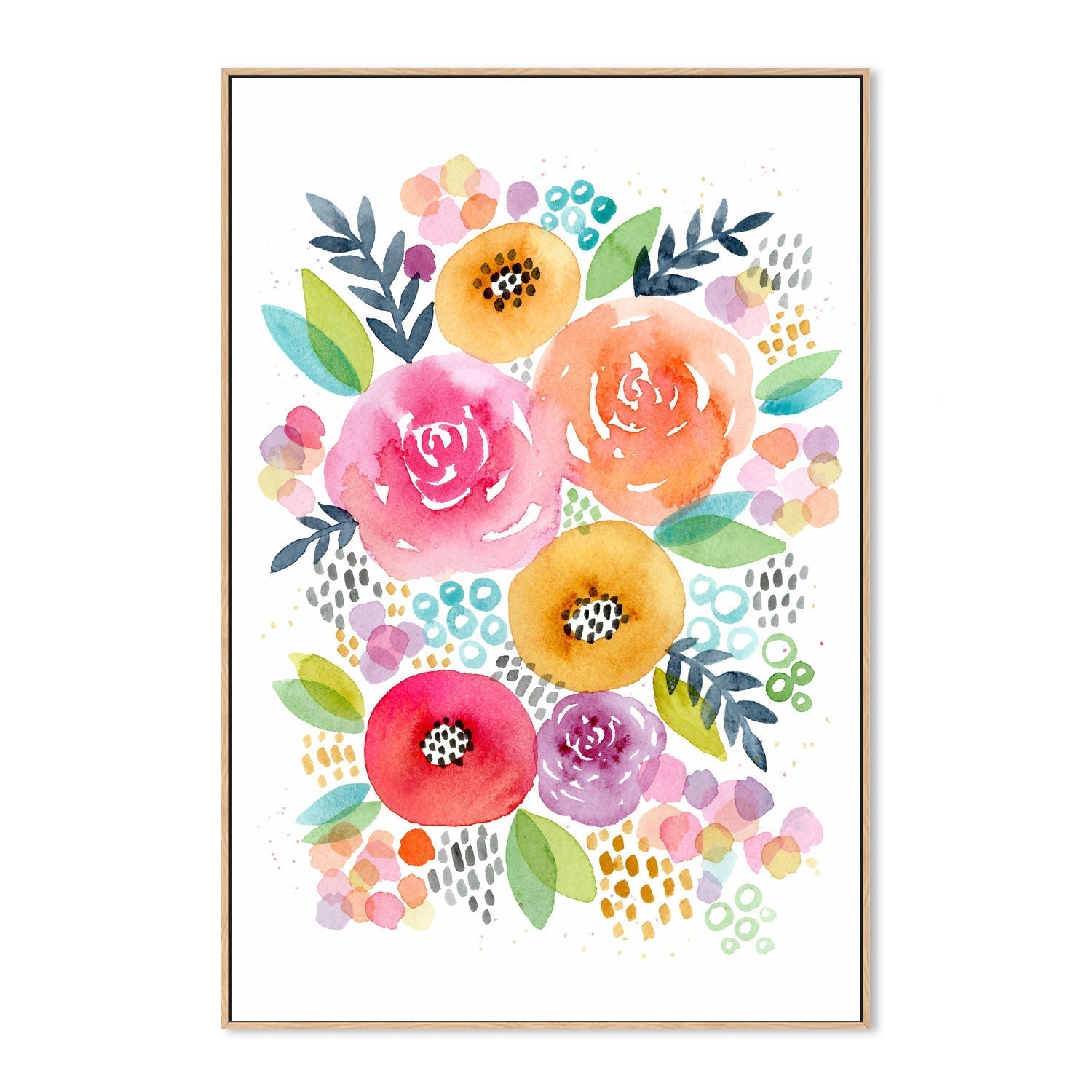 wall-art-print-canvas-poster-framed-Floral, Style B , By Lisa Nohren-4