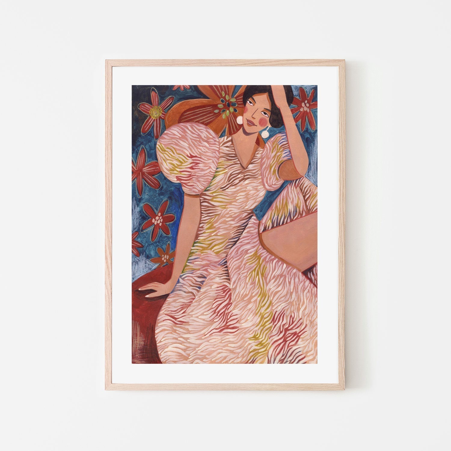 wall-art-print-canvas-poster-framed-Floral Woman , By Caroline Bonne Muller-6