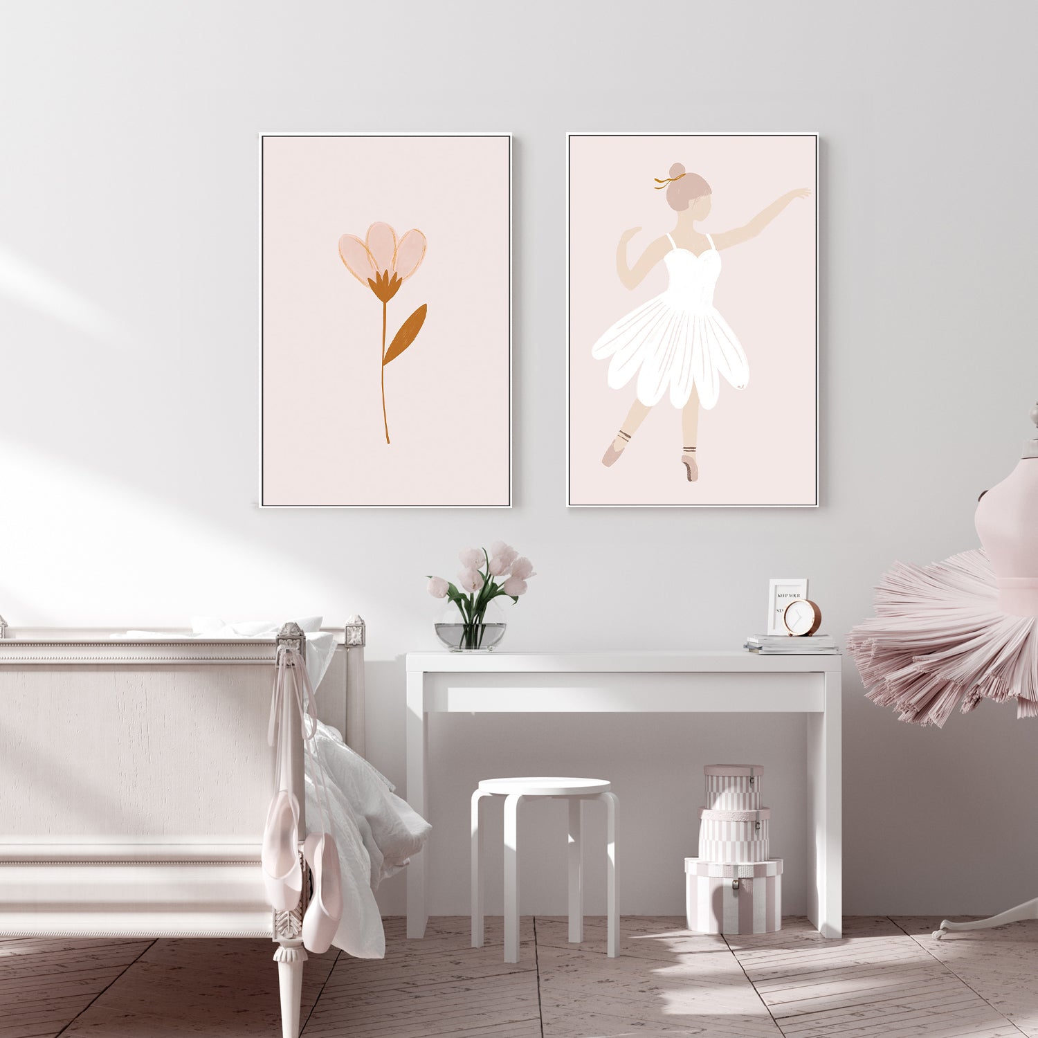 wall-art-print-canvas-poster-framed-Flower and the ballerina, Set Of 2 , By Menina Lisboa-7