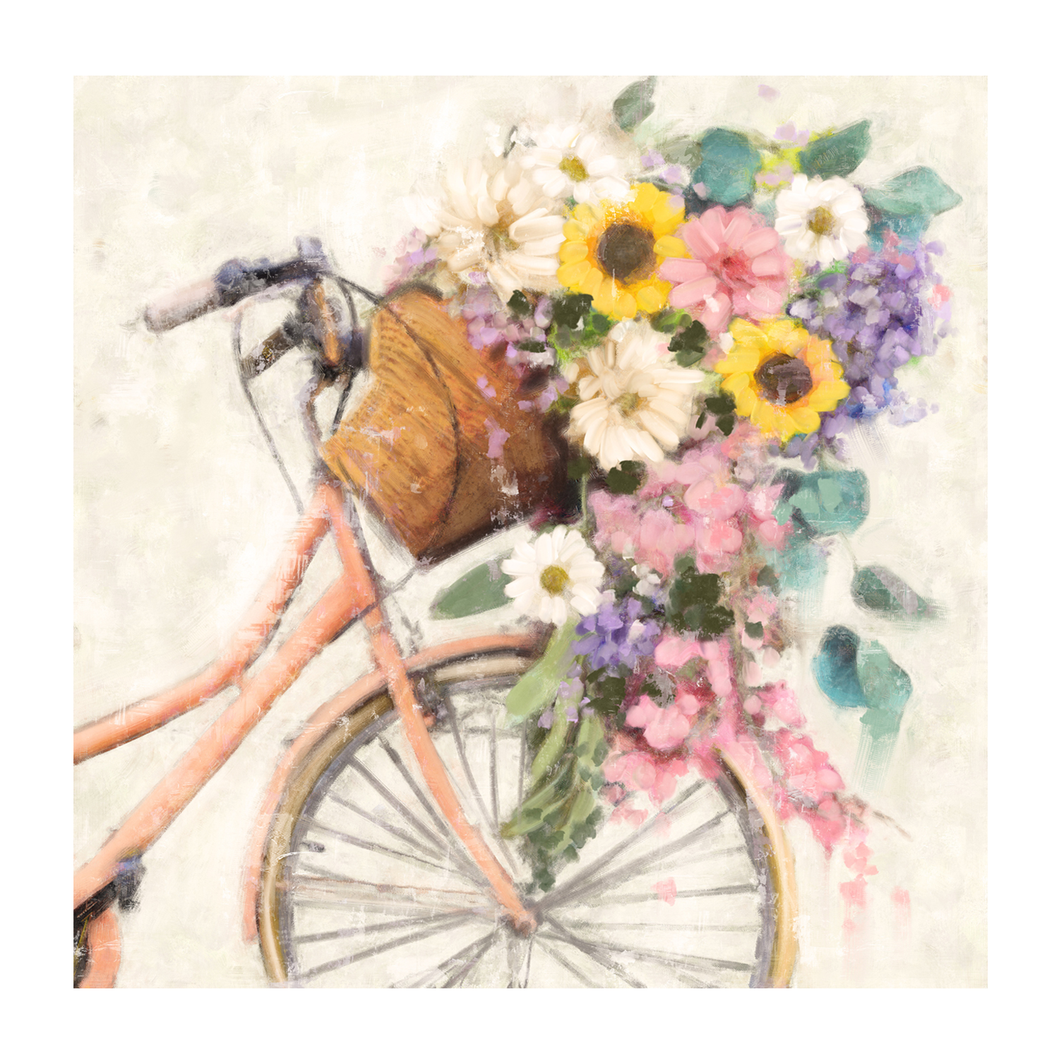 wall-art-print-canvas-poster-framed-Flower Bike, Style B , By Nina Blue-1