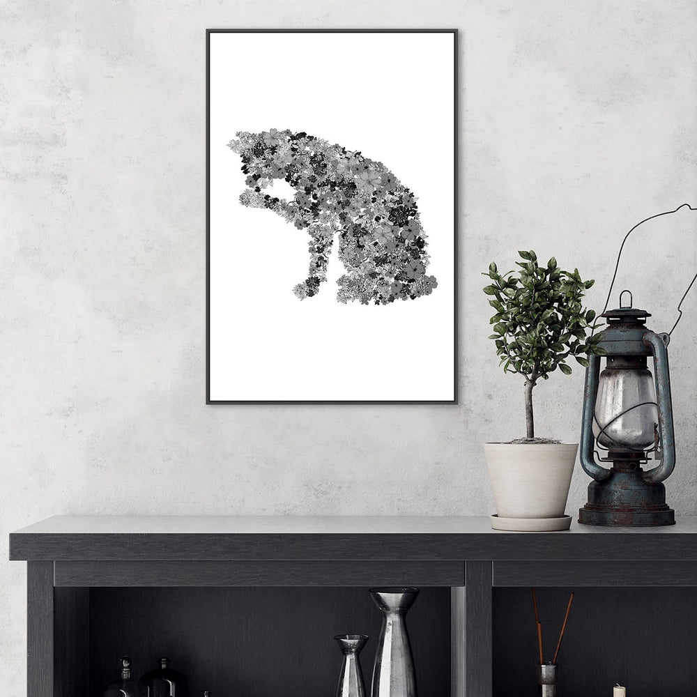 wall-art-print-canvas-poster-framed-Flower Cat, Style A-by-Danushka Abeygoda-Gioia Wall Art