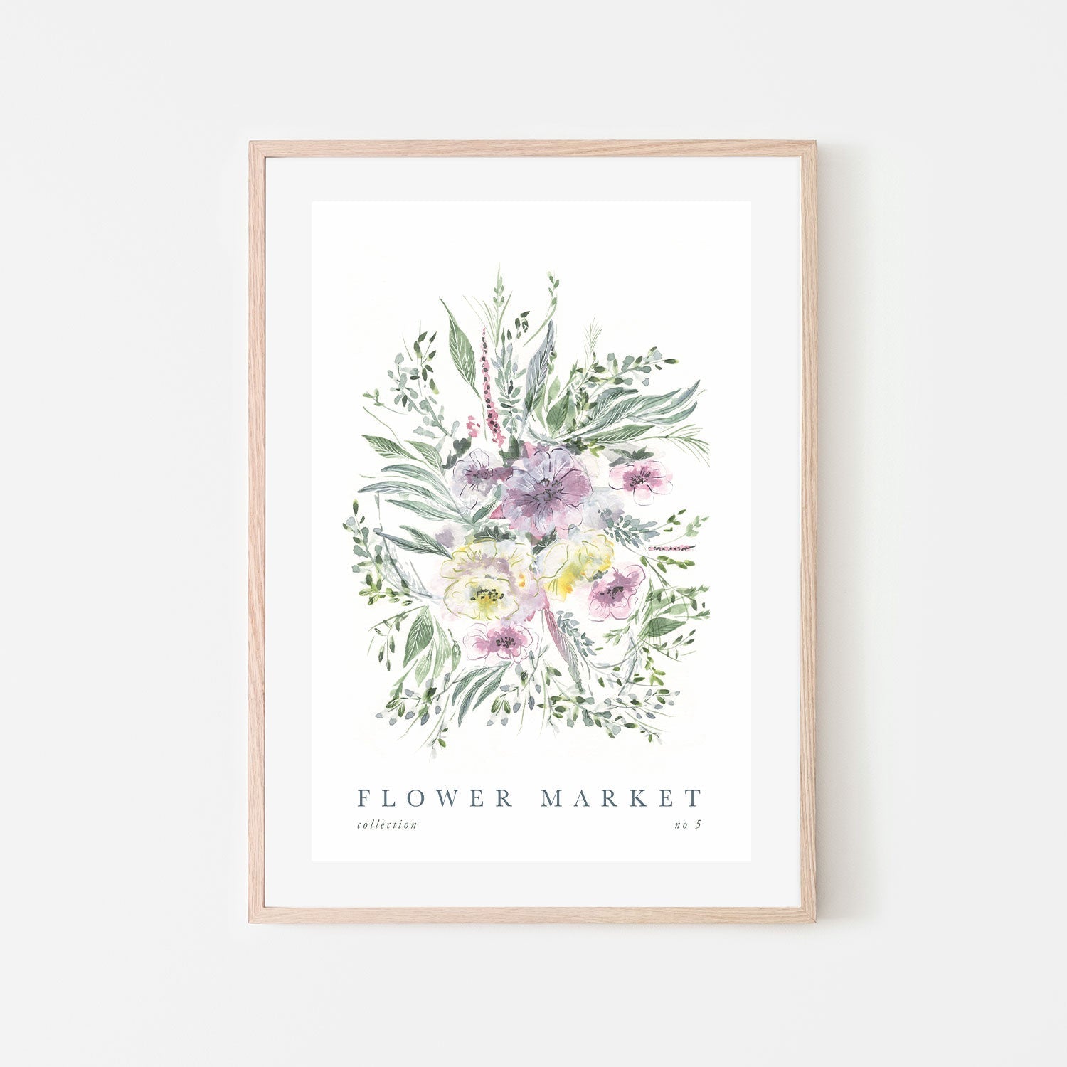 wall-art-print-canvas-poster-framed-Flower Market, Style E-GIOIA-WALL-ART