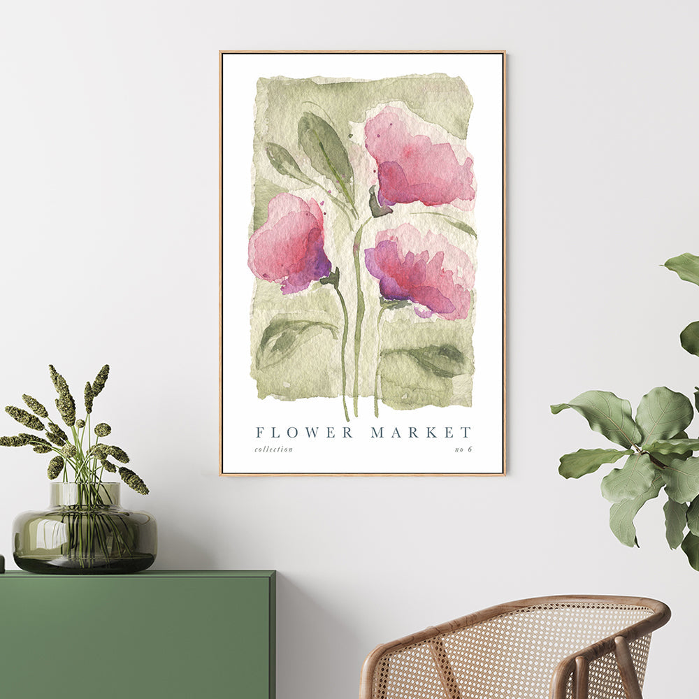 wall-art-print-canvas-poster-framed-Flower Market, Style F-GIOIA-WALL-ART