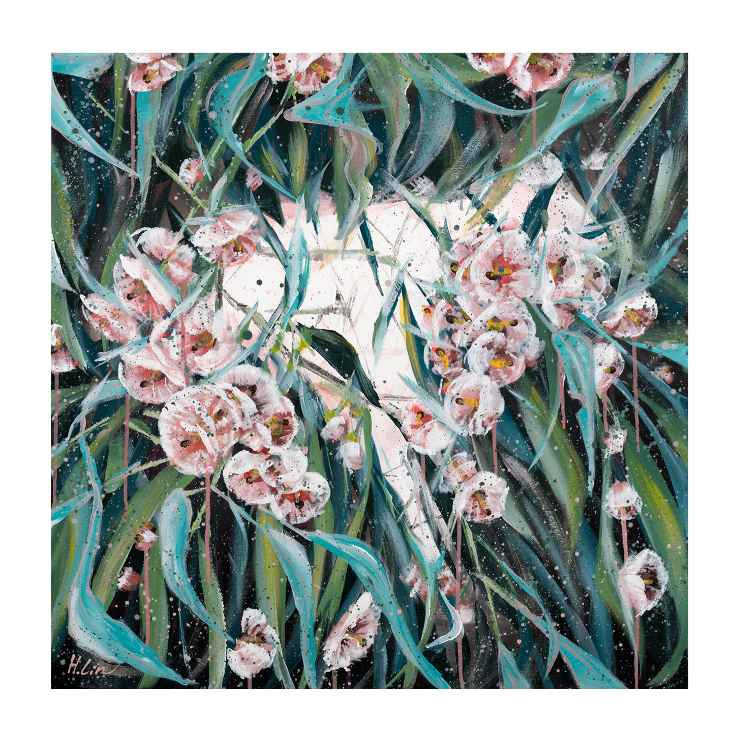 wall-art-print-canvas-poster-framed-Flowering Gum , By Hsin Lin-GIOIA-WALL-ART