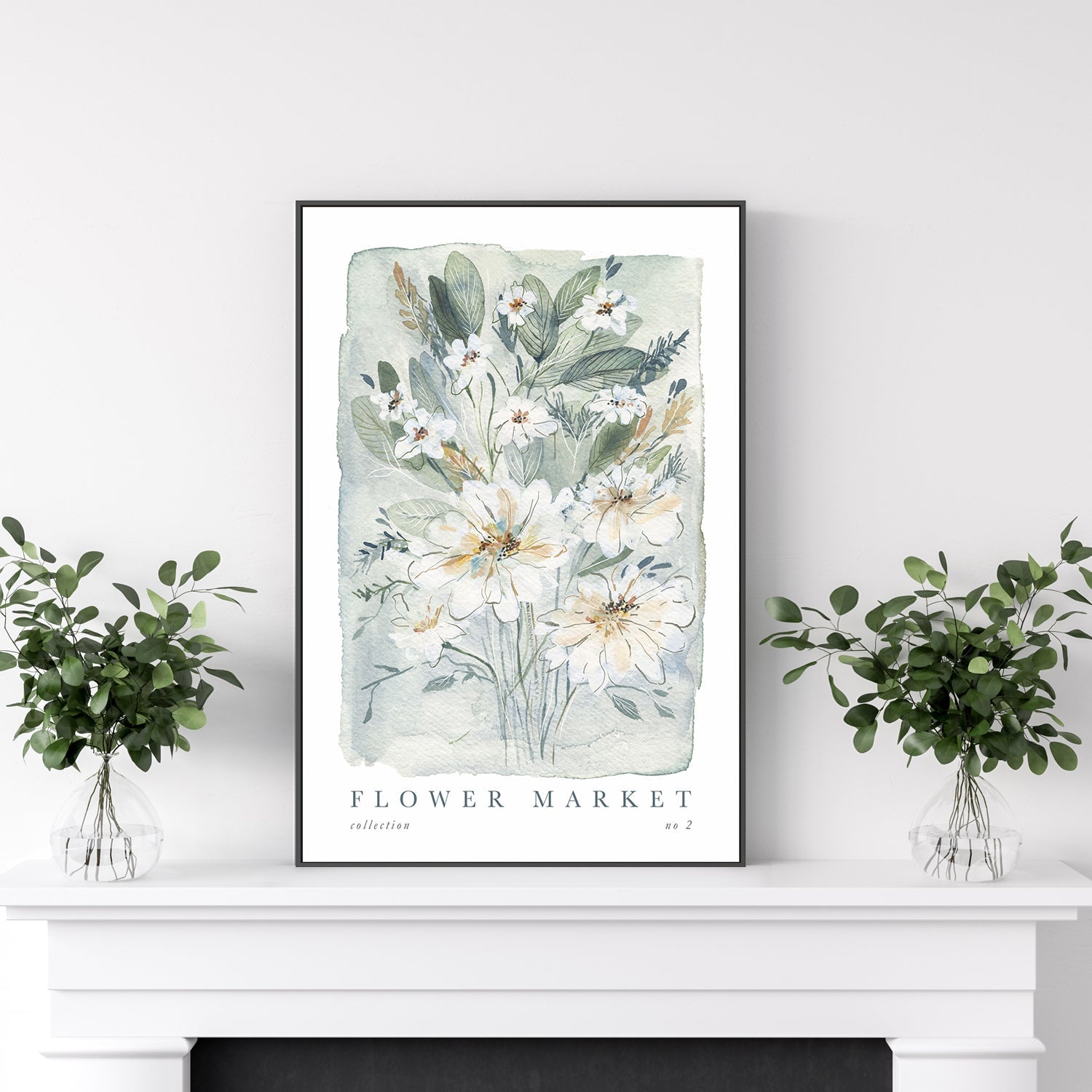 wall-art-print-canvas-poster-framed-FlowerMarket, Style B-GIOIA-WALL-ART