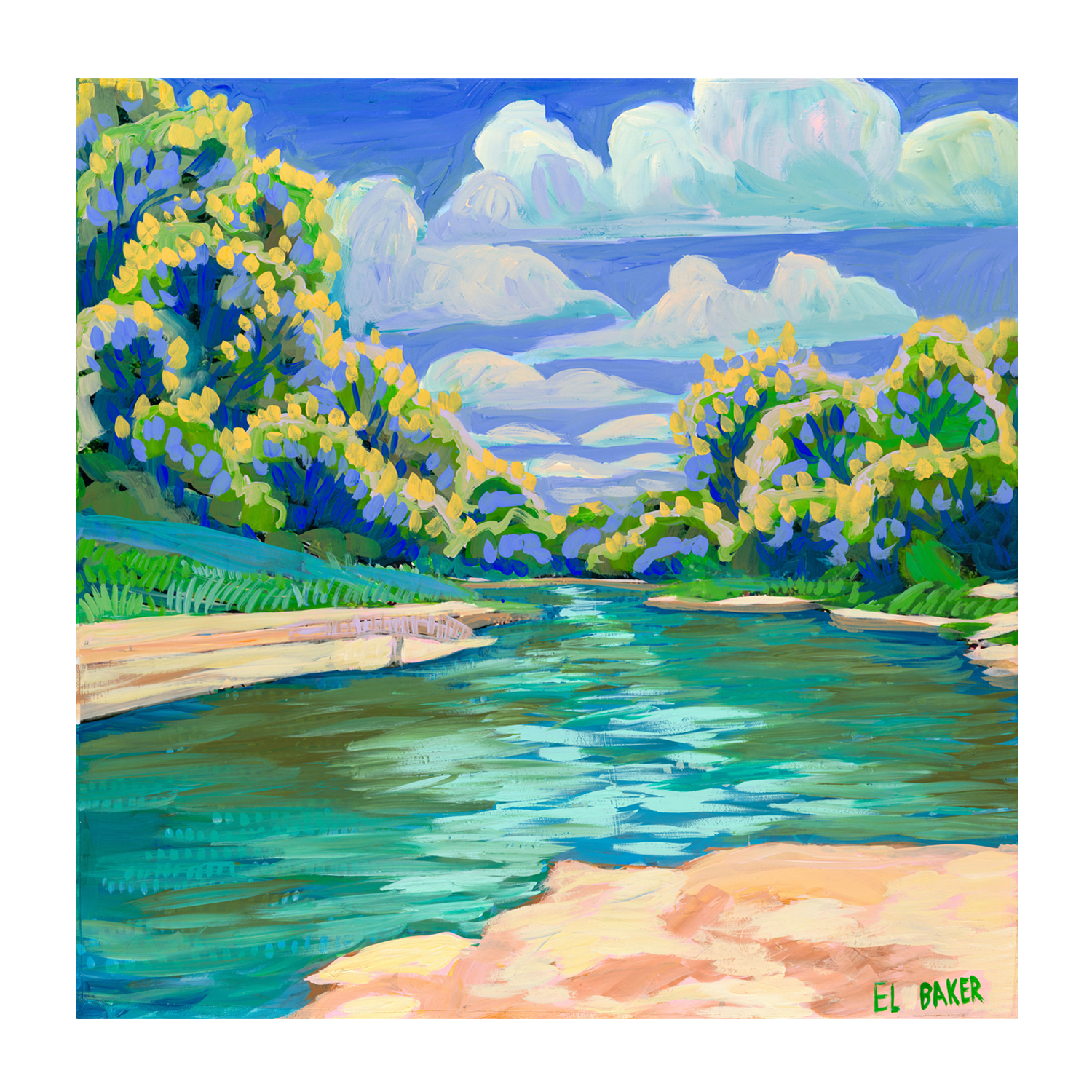 wall-art-print-canvas-poster-framed-Flowing River , By Eleanor Baker-1