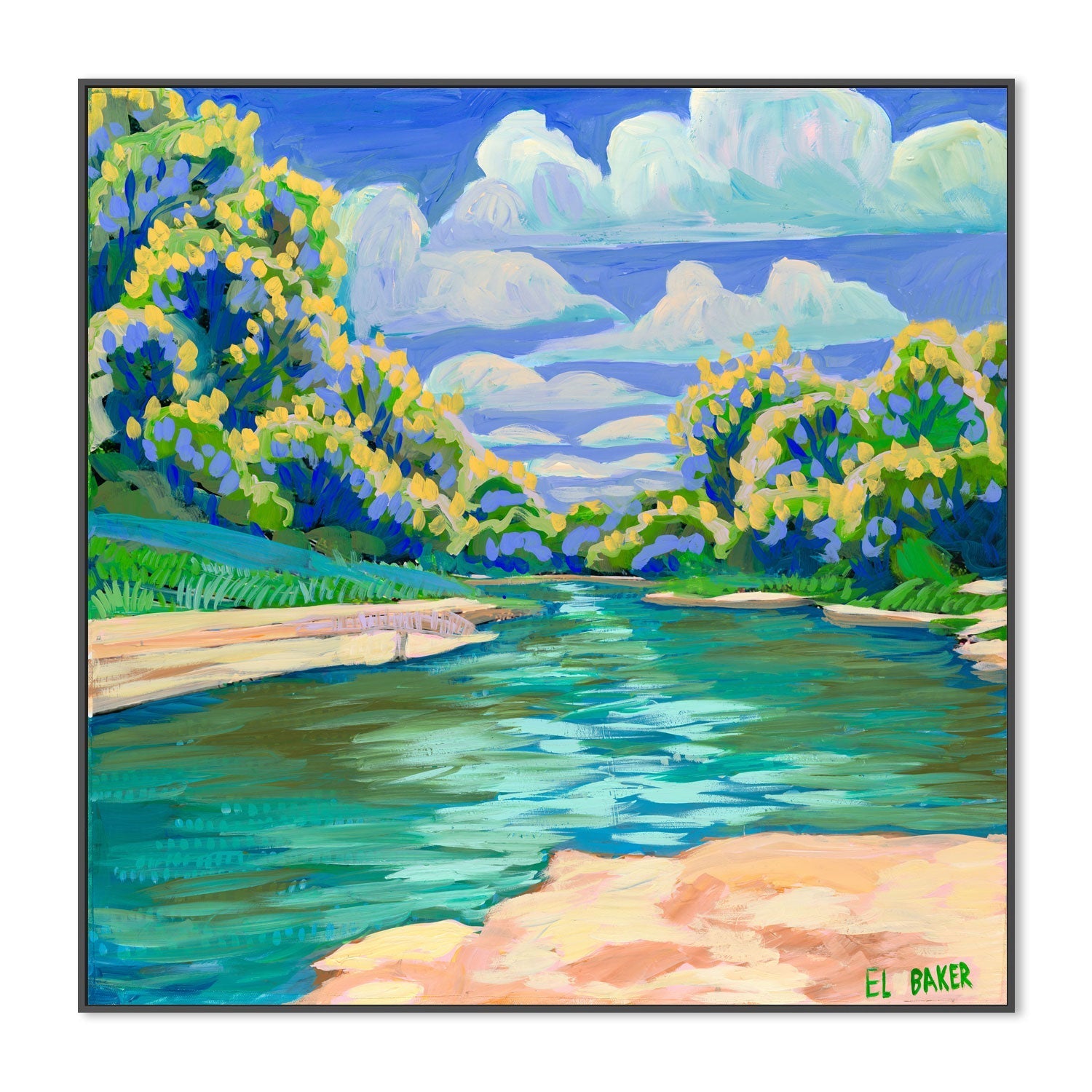 wall-art-print-canvas-poster-framed-Flowing River , By Eleanor Baker-3