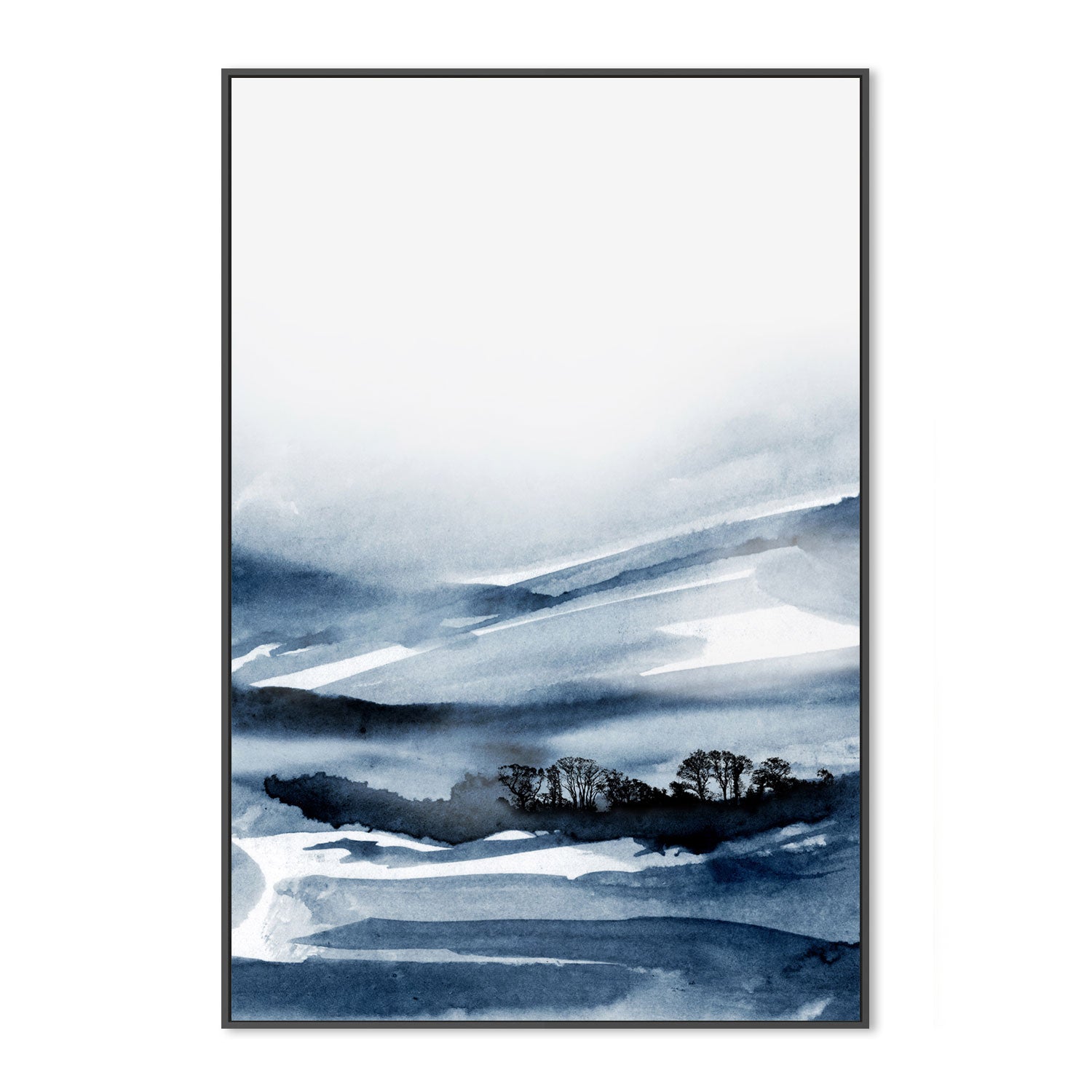 wall-art-print-canvas-poster-framed-Forest Blue, Style A , By Dan Hobday-GIOIA-WALL-ART