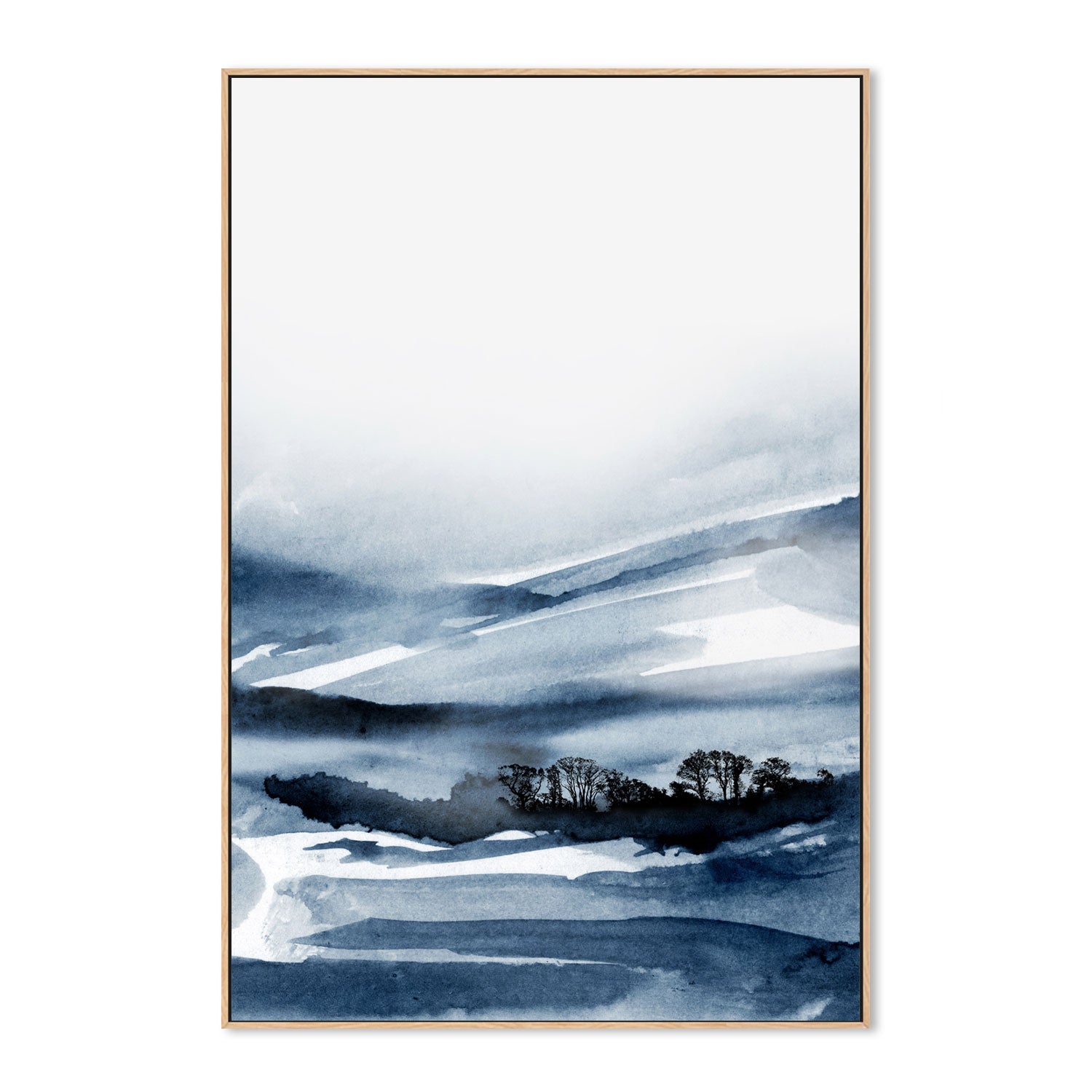 wall-art-print-canvas-poster-framed-Forest Blue, Style A , By Dan Hobday-GIOIA-WALL-ART