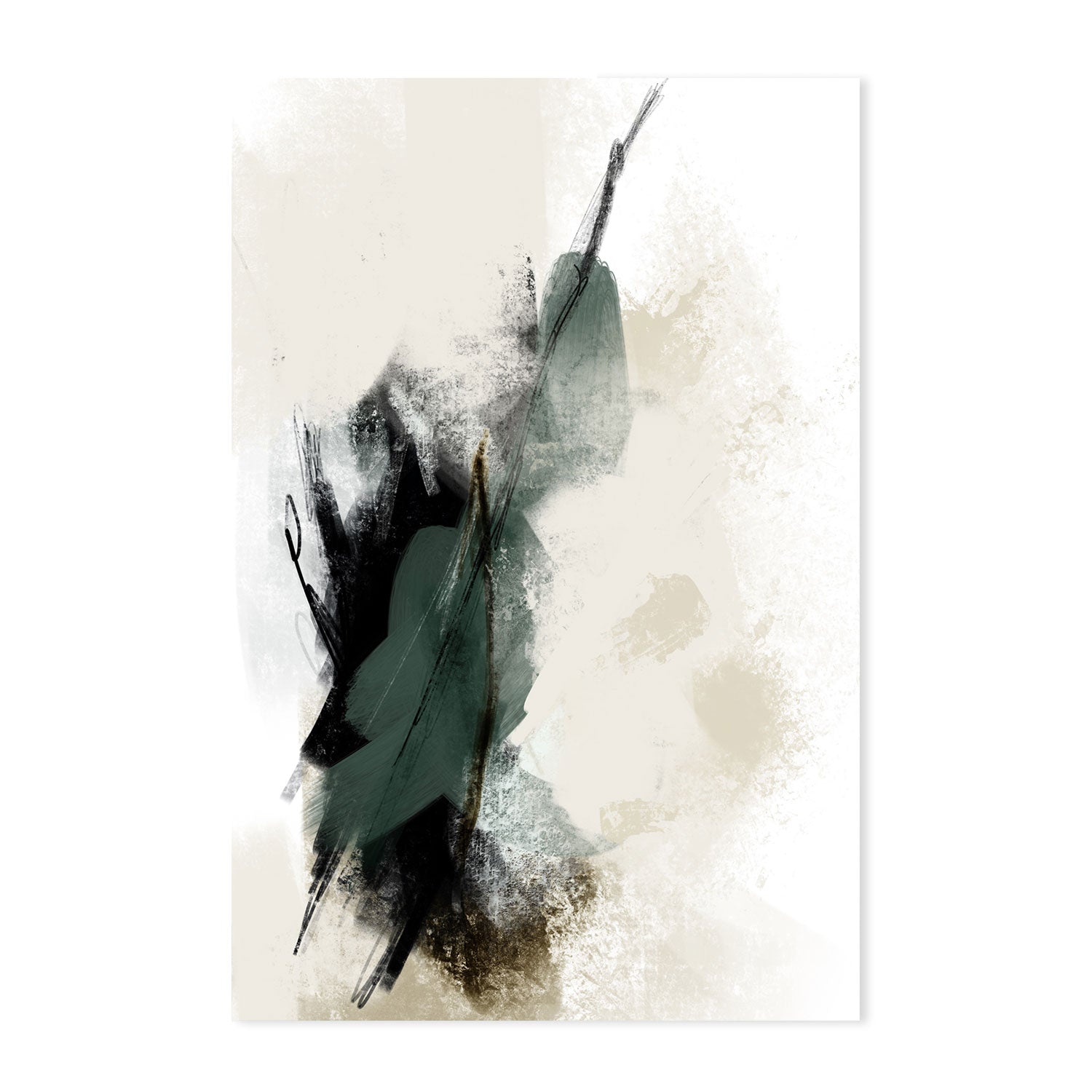 wall-art-print-canvas-poster-framed-Forest Green Abstract, Style A , By Karine Tonial Grimm-GIOIA-WALL-ART