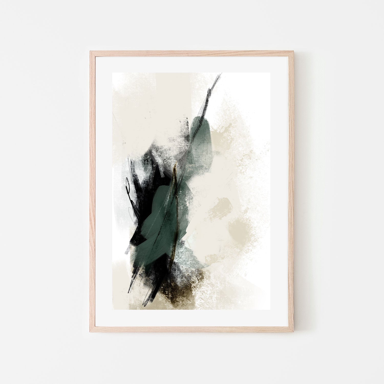 wall-art-print-canvas-poster-framed-Forest Green Abstract, Style A , By Karine Tonial Grimm-GIOIA-WALL-ART