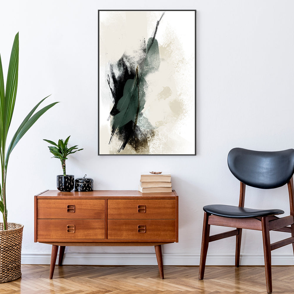 wall-art-print-canvas-poster-framed-Forest Green Abstract, Style A , By Karine Tonial Grimm-GIOIA-WALL-ART