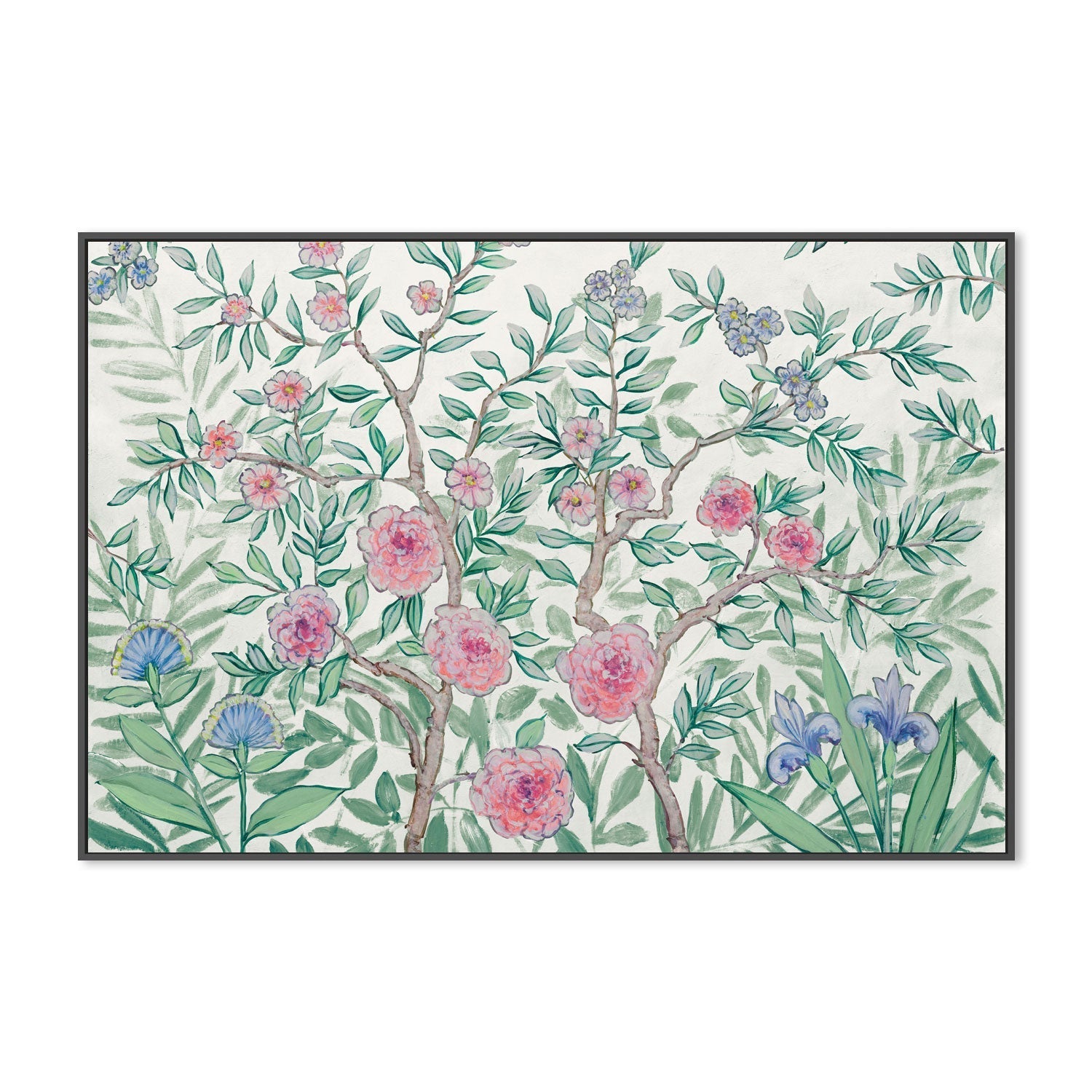 wall-art-print-canvas-poster-framed-French Garden Cream , By Julia Purinton-3