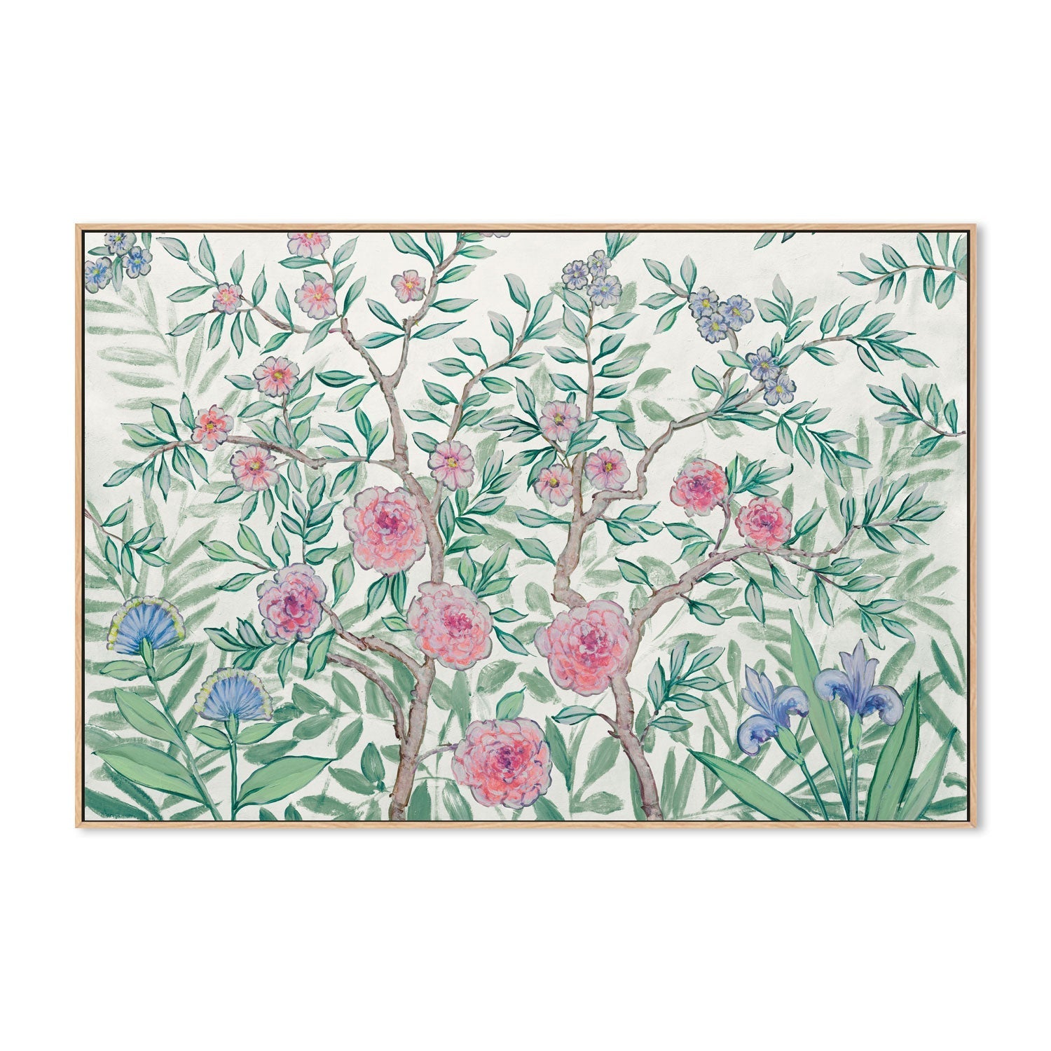 wall-art-print-canvas-poster-framed-French Garden Cream , By Julia Purinton-4