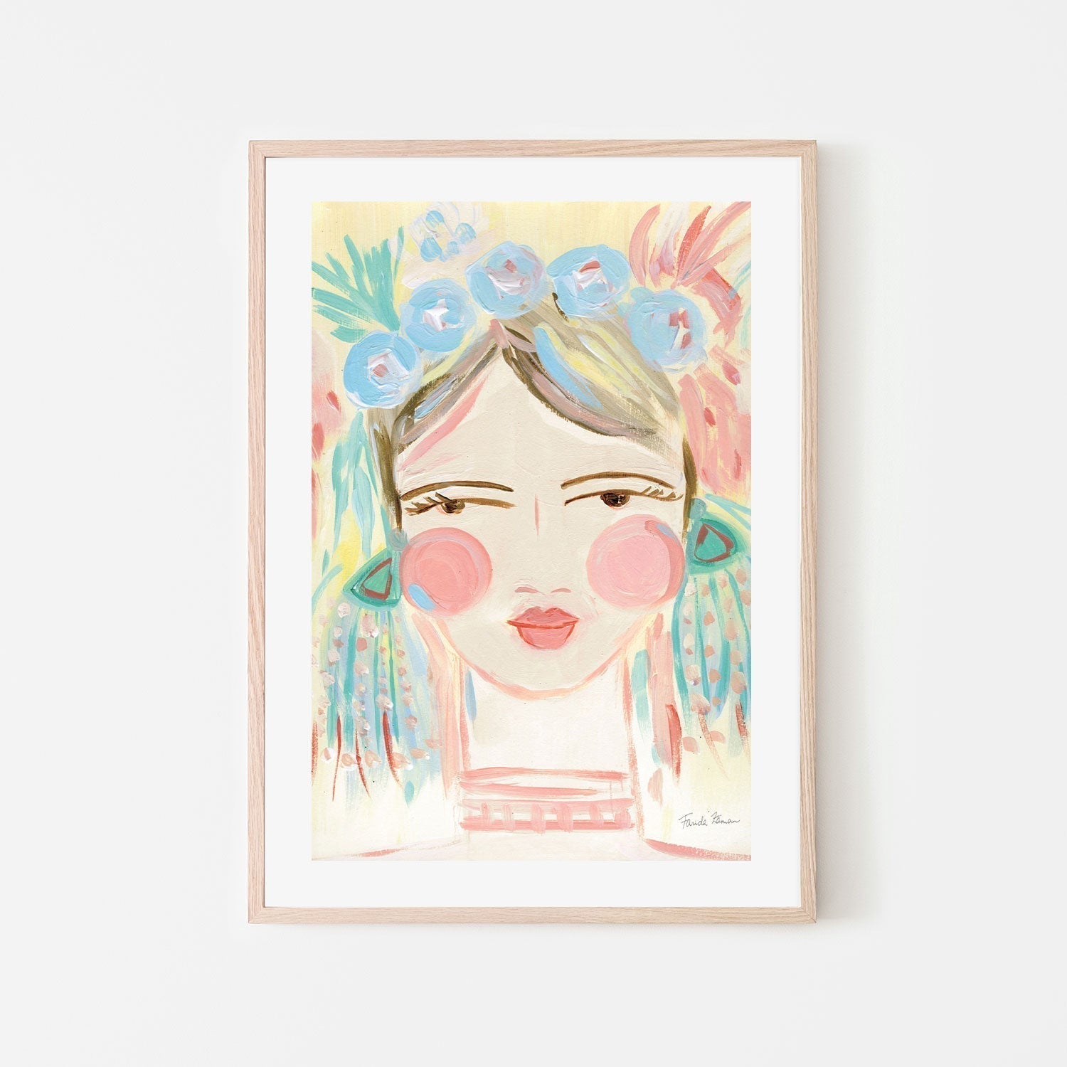 wall-art-print-canvas-poster-framed-Fresh Face, Style A-by-Farida Zaman-Gioia Wall Art