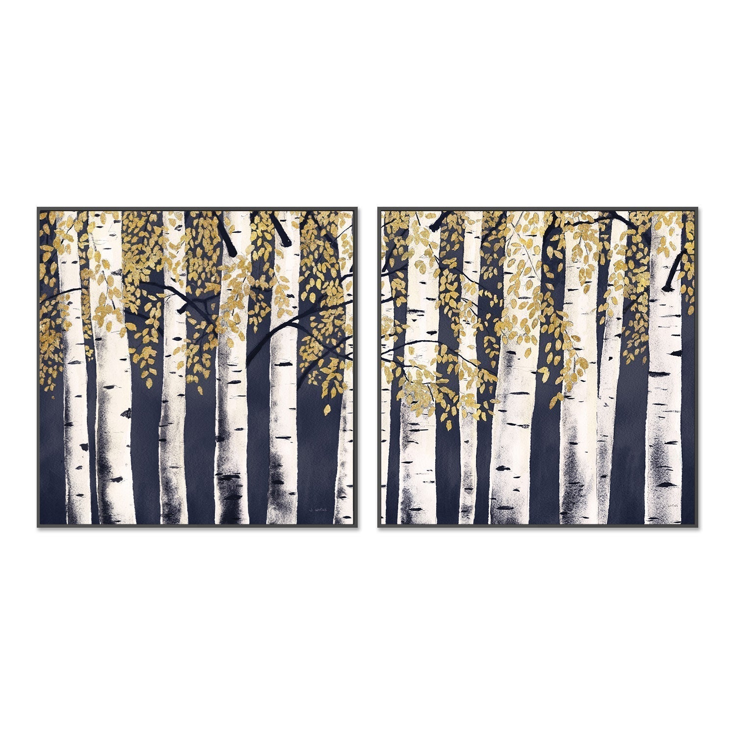 wall-art-print-canvas-poster-framed-Fresh Forest, Set of 2-by-James Wiens-Gioia Wall Art